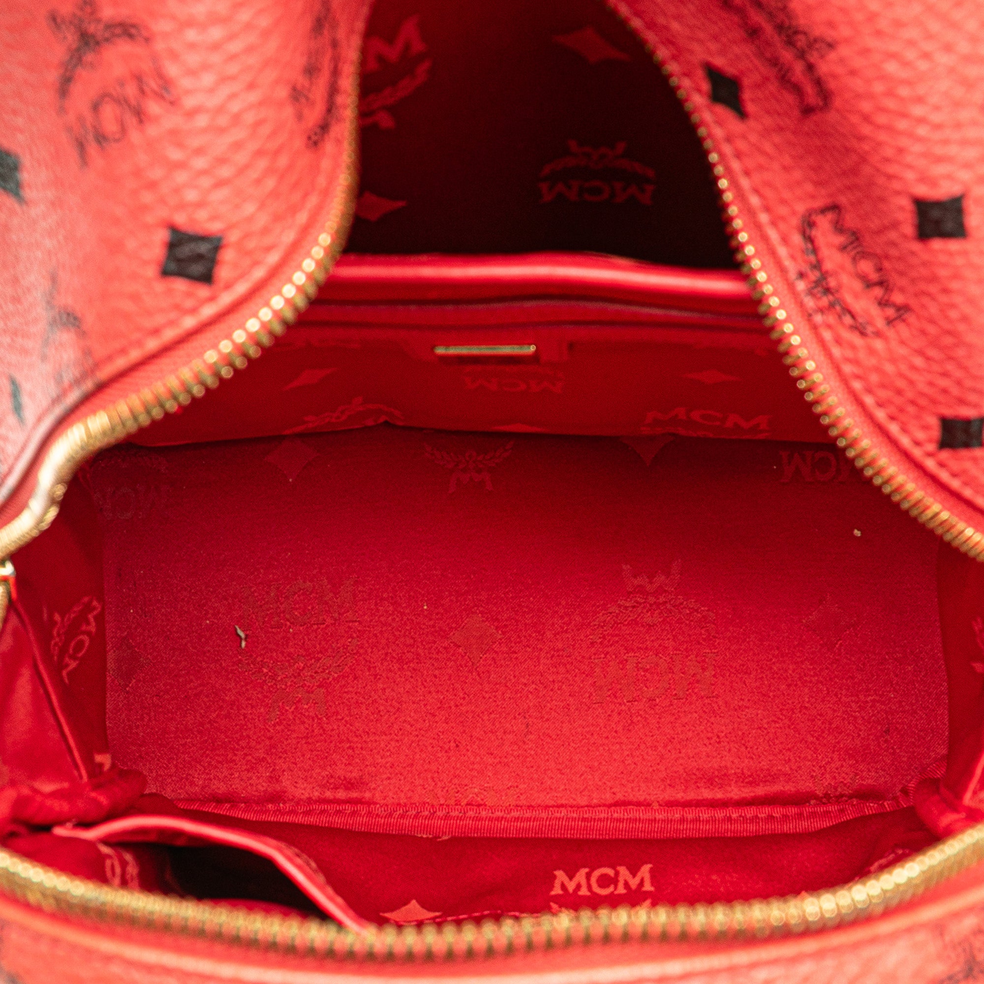 MCM Mini Visetos Coated Canvas Stark Backpack