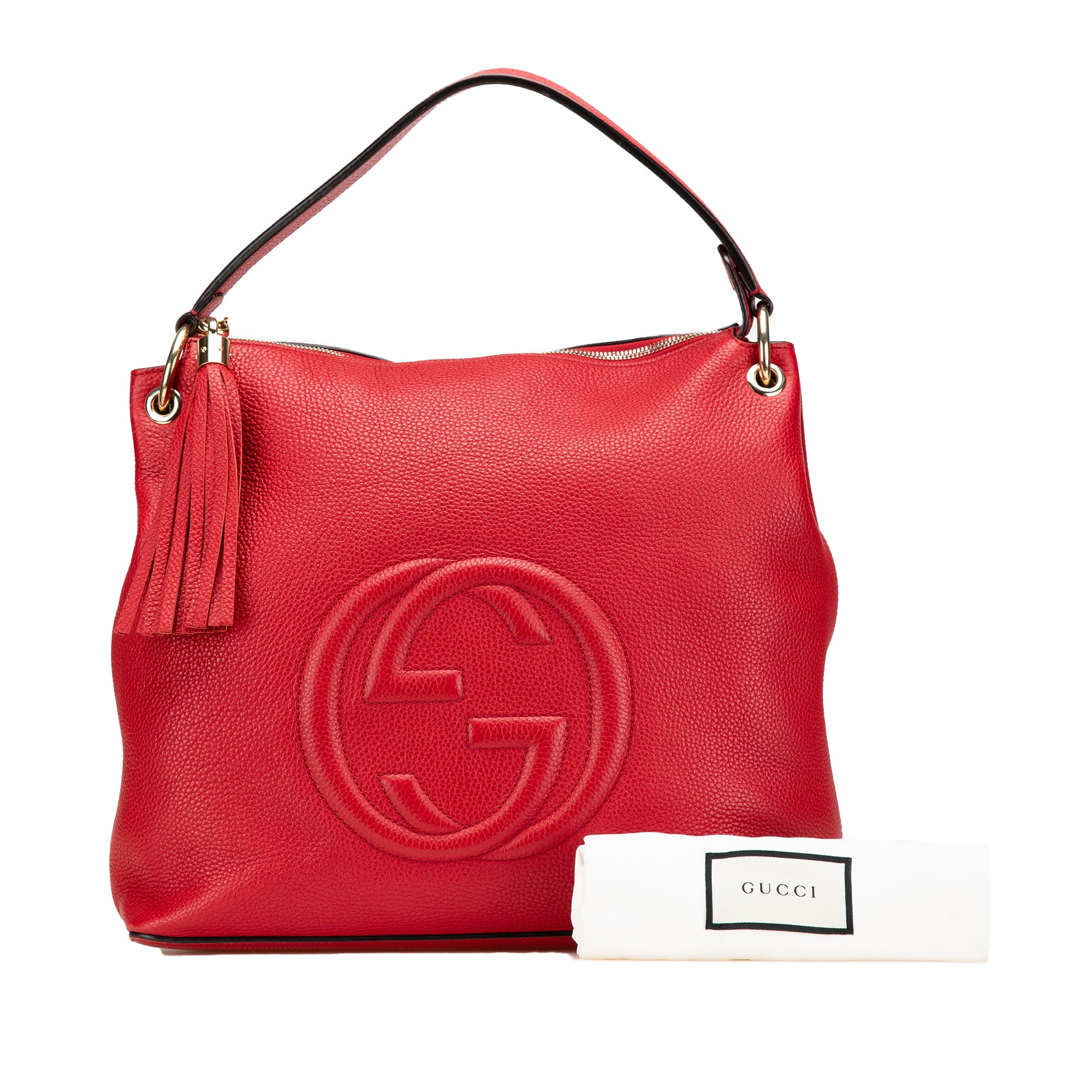 Gucci Large Pebbled Calfskin Soho Convertible Hobo