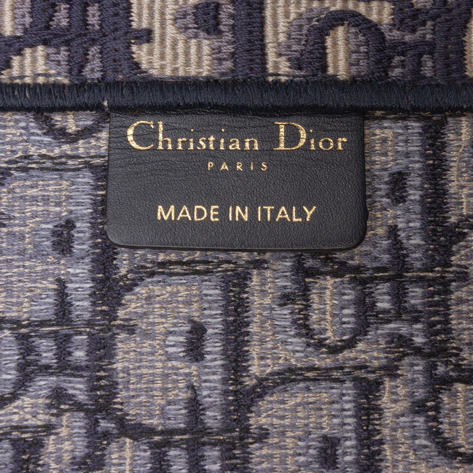 Dior Large Oblique Embroidered Canvas Book Tote