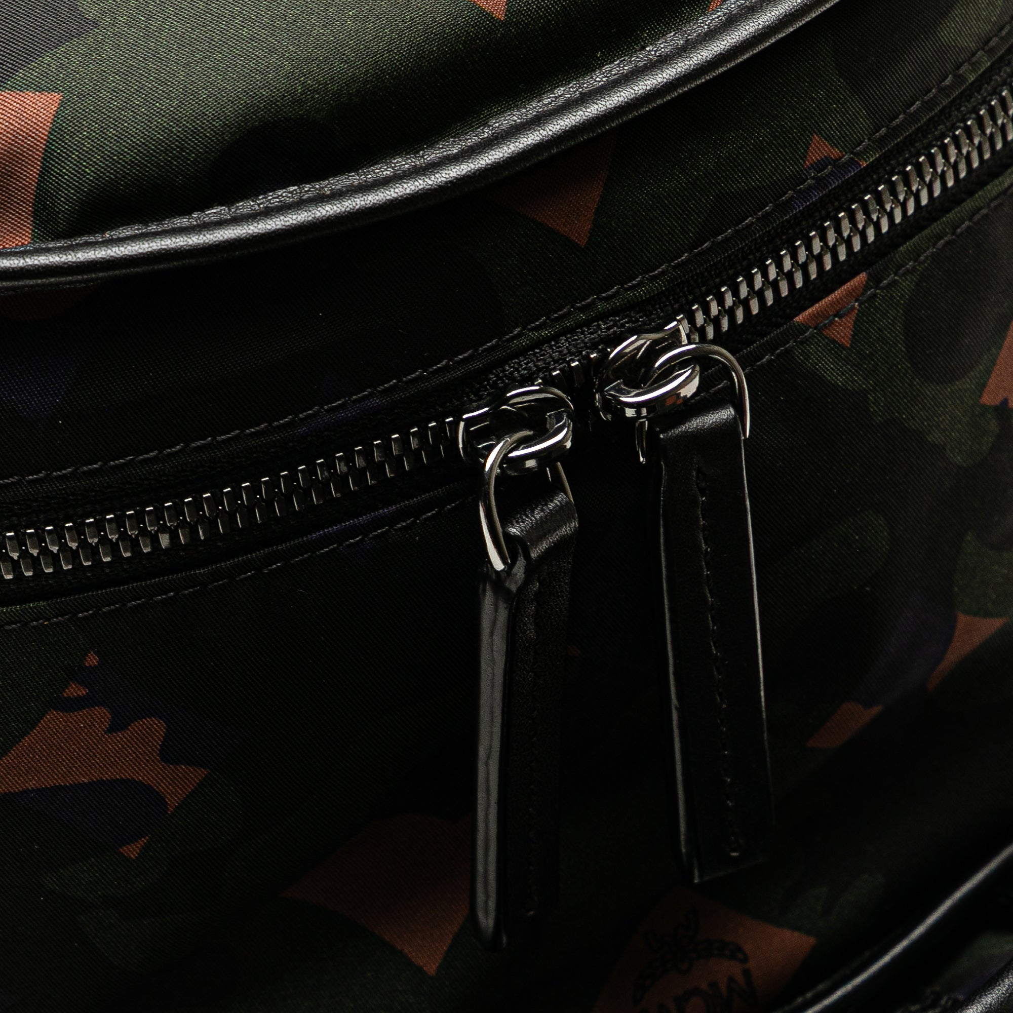 MCM Nylon Camo Munich Lion Dieter Backpack