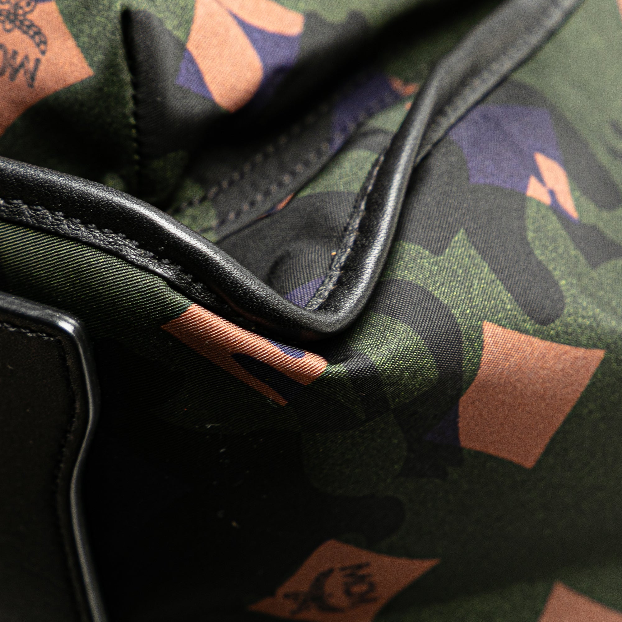 MCM Nylon Camo Munich Lion Dieter Backpack