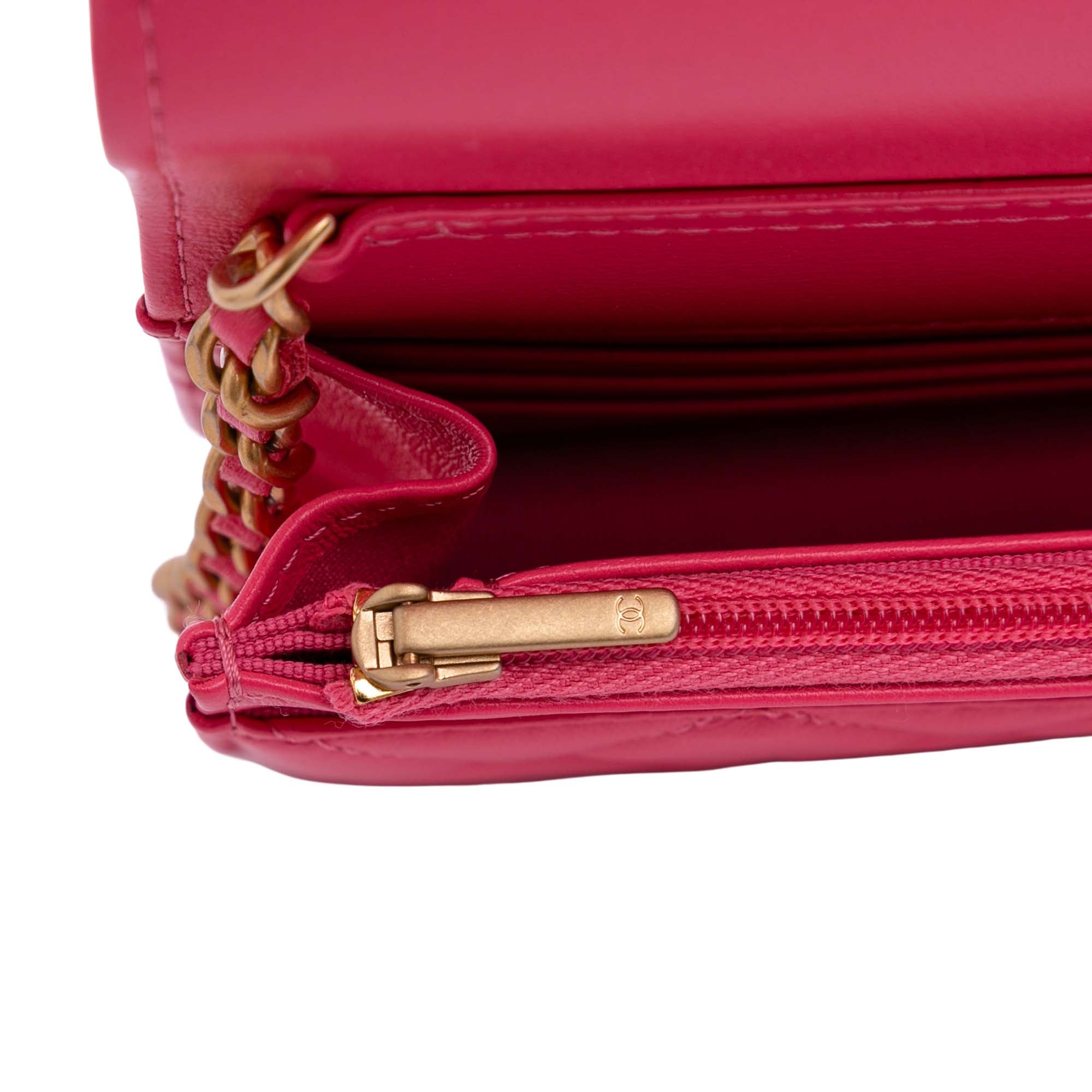 Chanel Quilted Lambskin Acrylic Coco Love Wallet on Chain