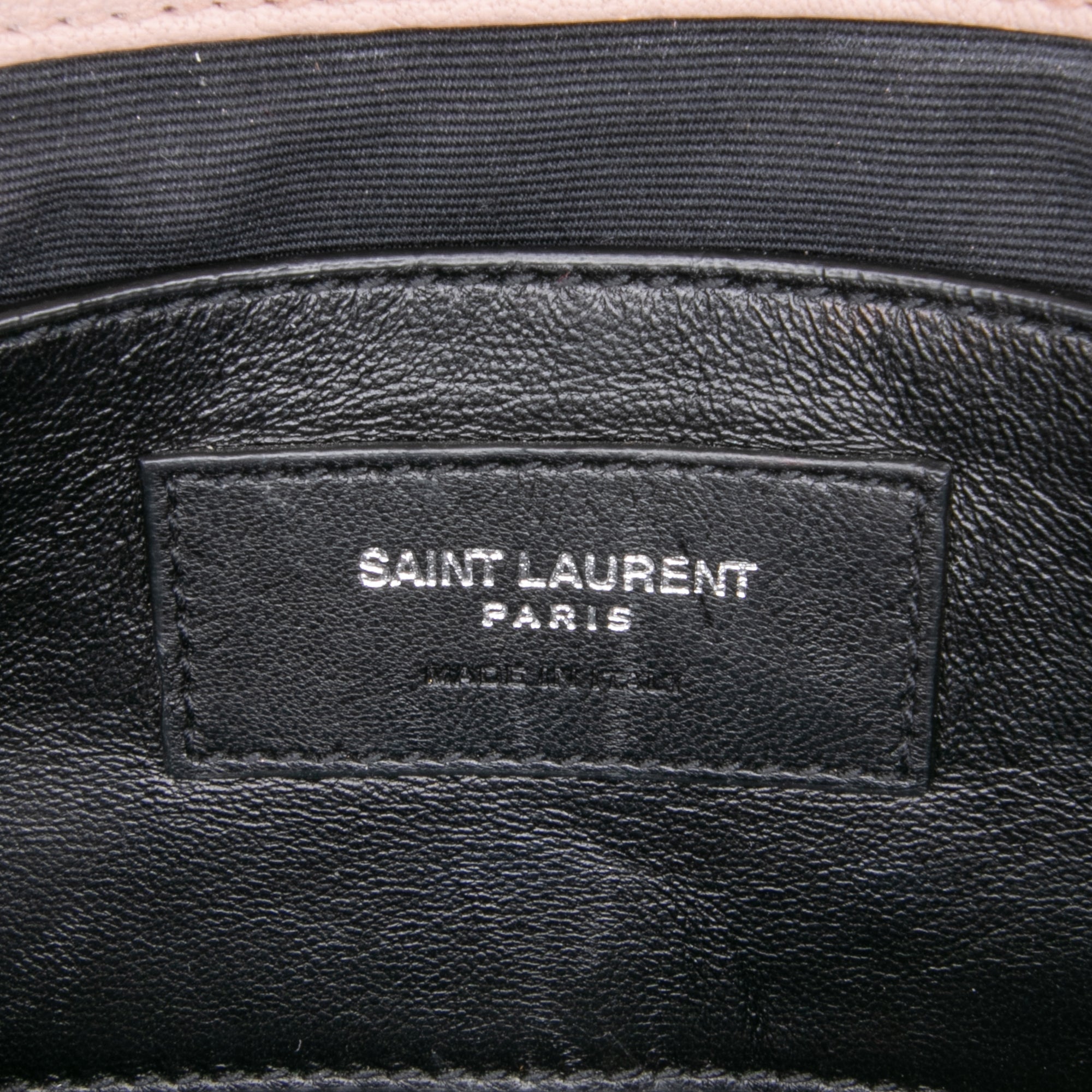 Saint Laurent Medium Quilted Chevron Sheepskin College Satchel