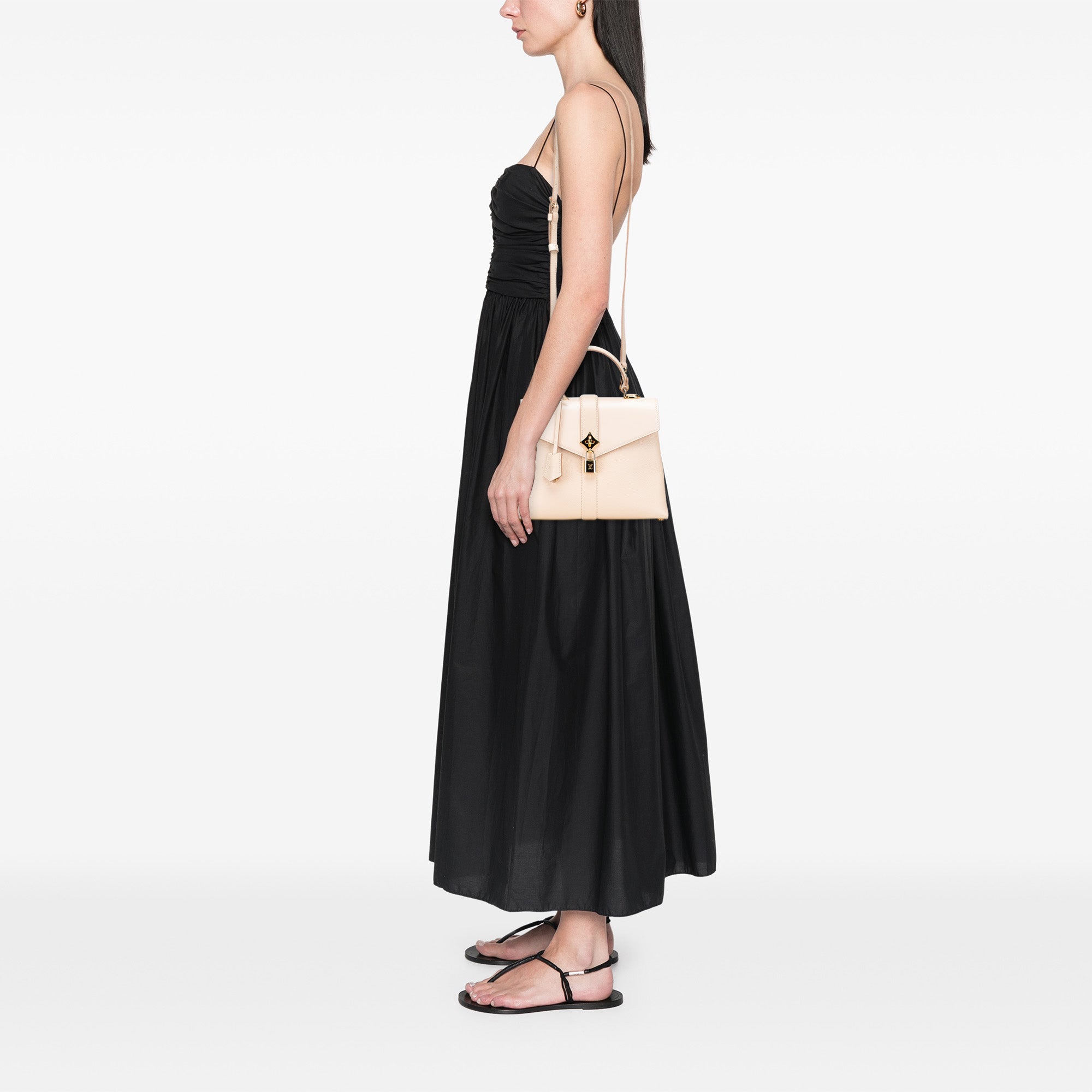 Louis Vuitton Grained Smooth Calfskin Rose Des Vents PM