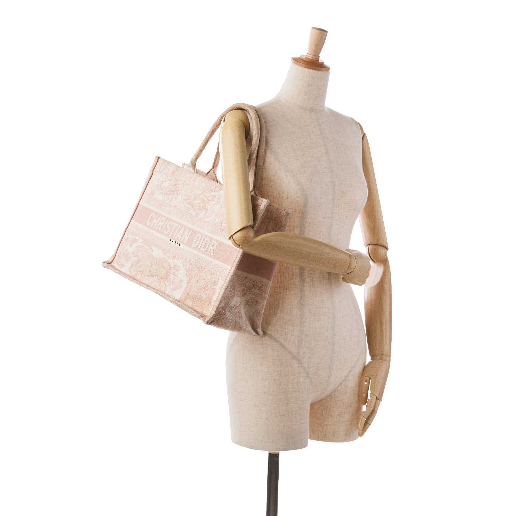 Dior Medium Canvas Embroidered Dioriviera Toile De Jouy Book Tote