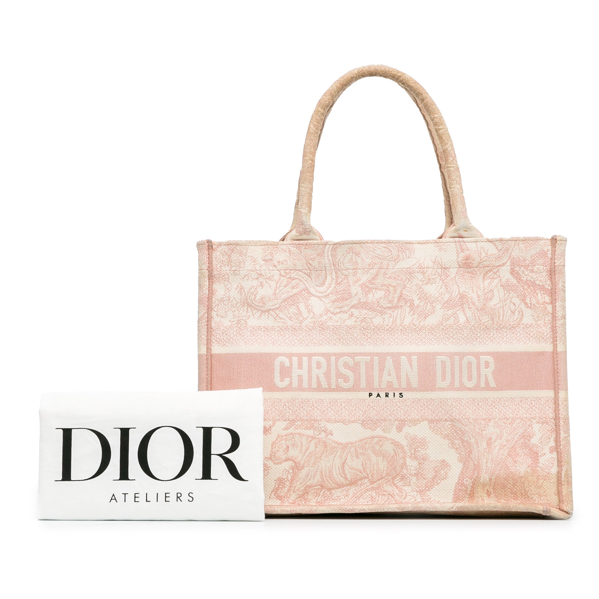 Dior Medium Canvas Embroidered Dioriviera Toile De Jouy Book Tote