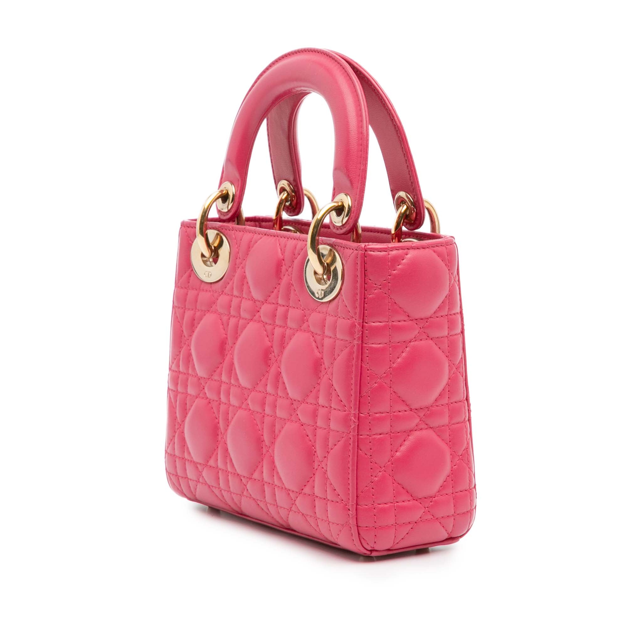 Dior Mini Lambskin Cannage Lady Dior
