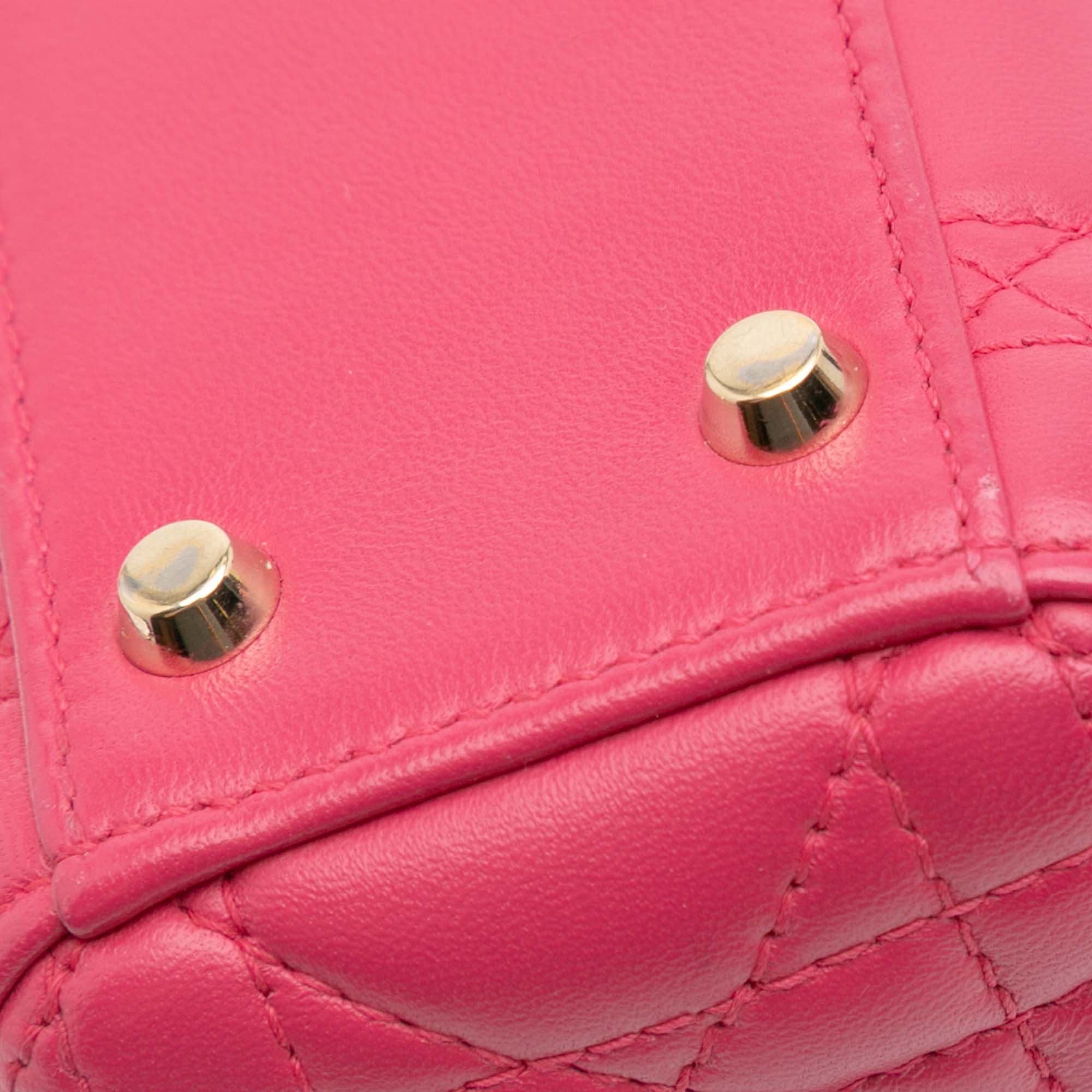 Dior Mini Lambskin Cannage Lady Dior