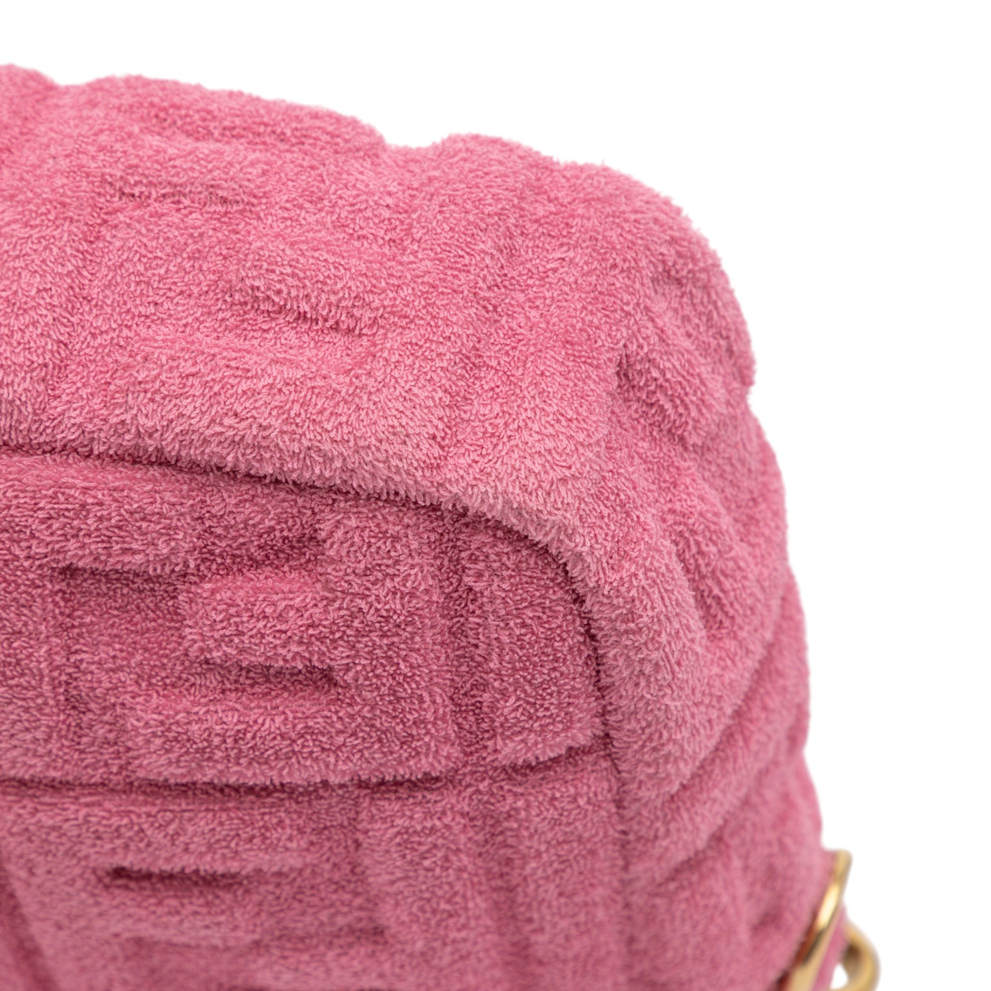 Fendi Zucca Embossed Terry Cloth Baguette Satchel