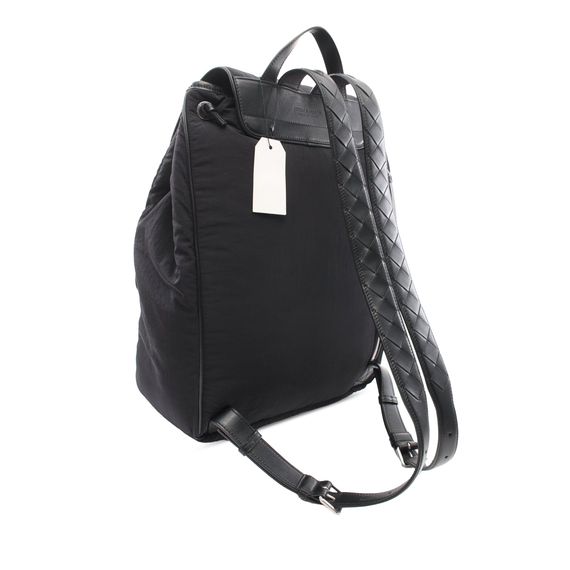 Bottega Veneta Intrecciato Trimmed Nylon Crossroad Backpack