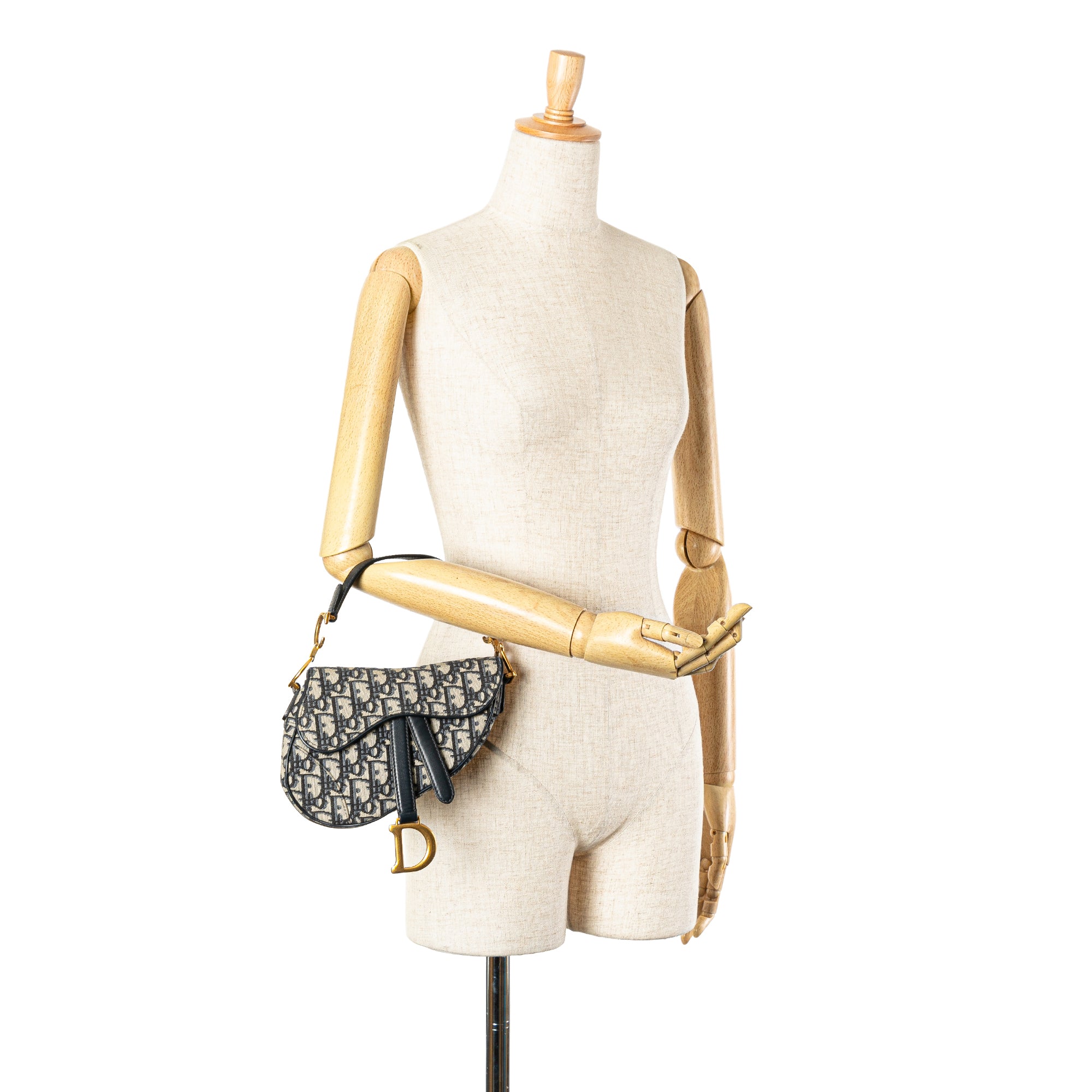 Dior Mini Oblique Canvas Saddle Bag