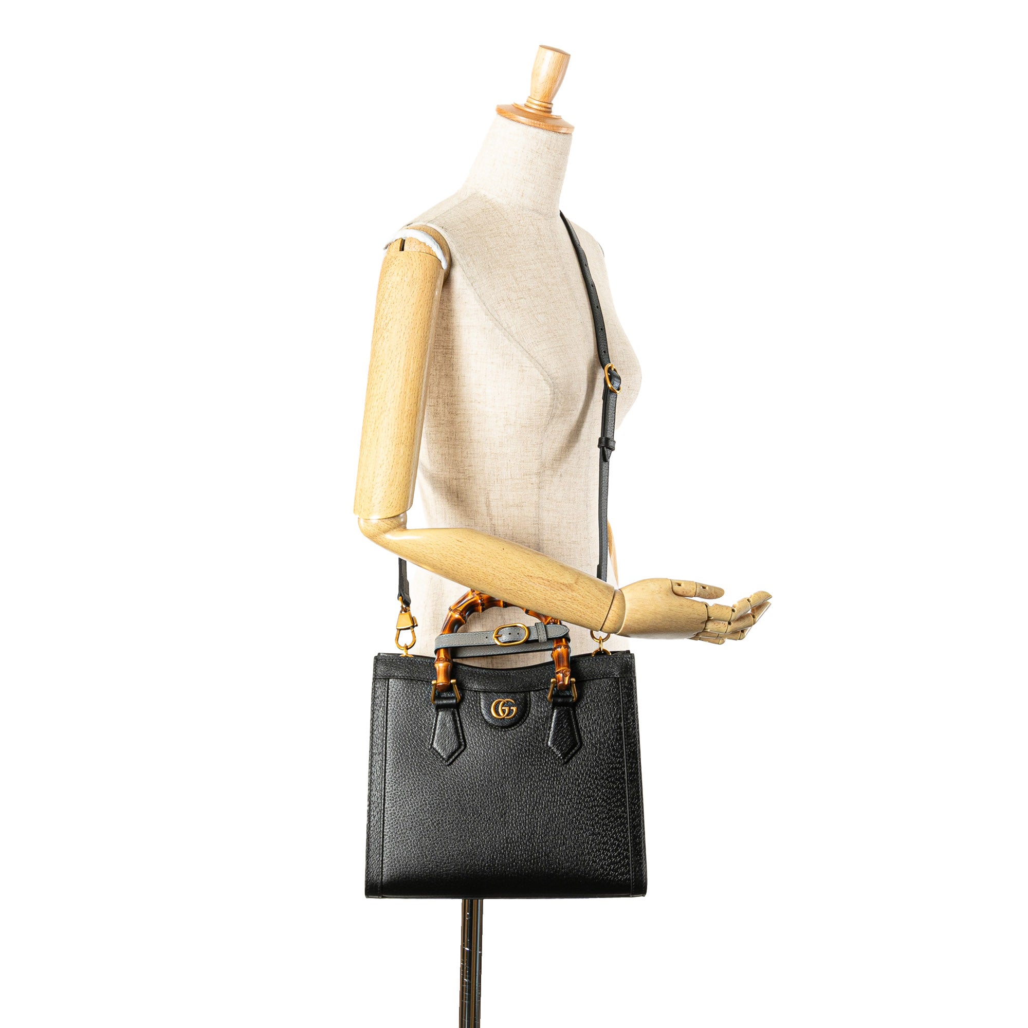 Gucci Medium Leather Bamboo Diana Satchel