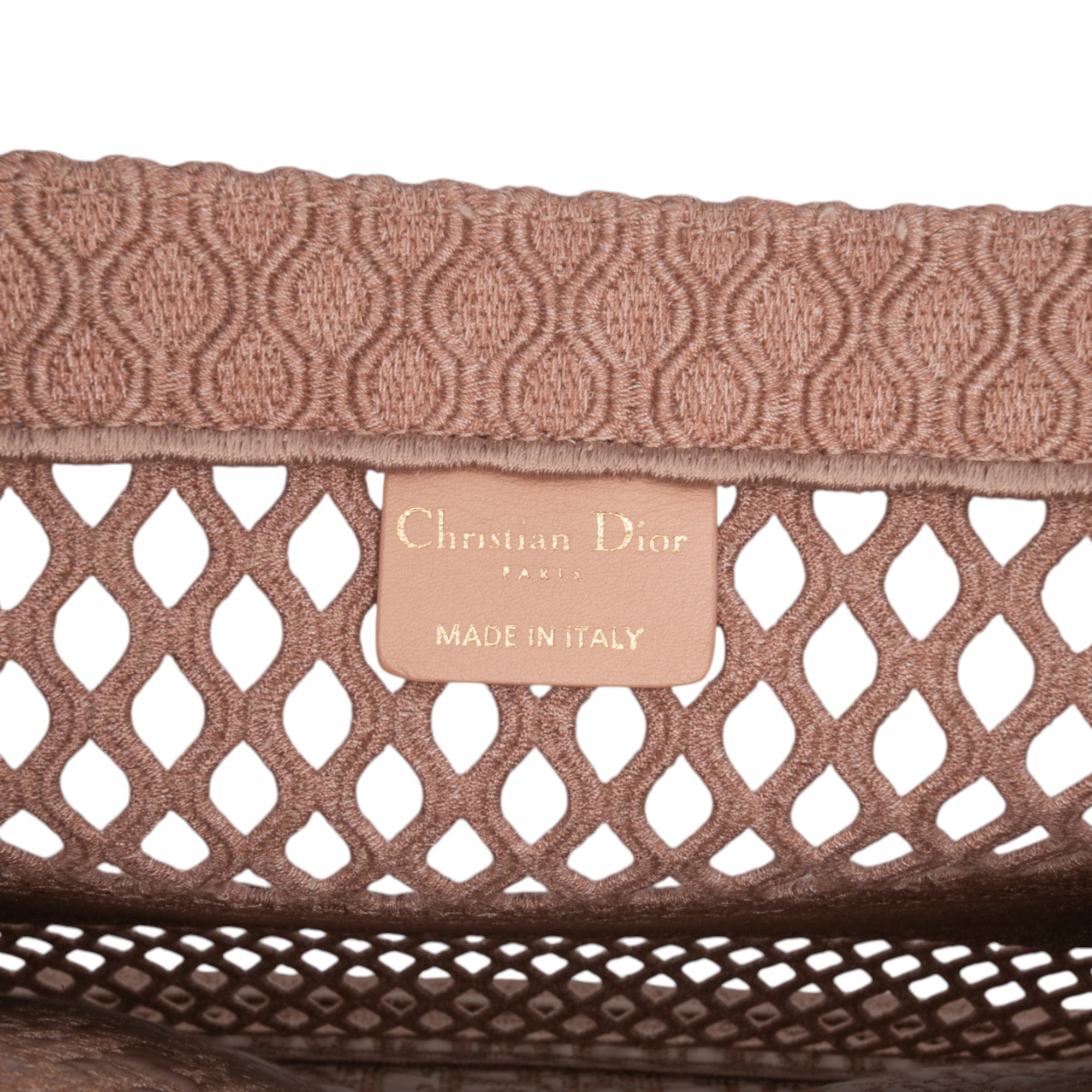 Dior Medium Embroidered Mesh Book Tote