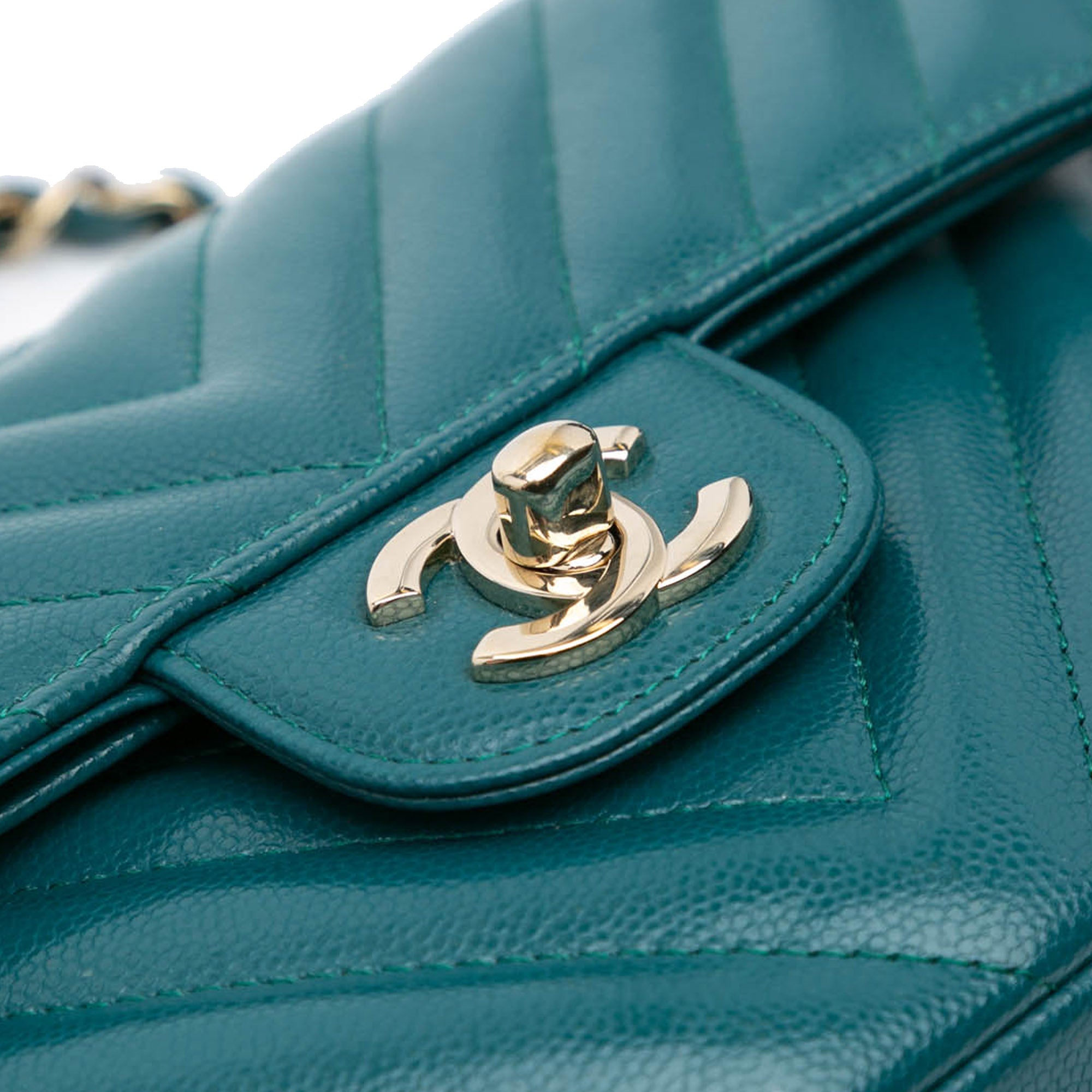 Chanel Small Classic Chevron Caviar Double Flap