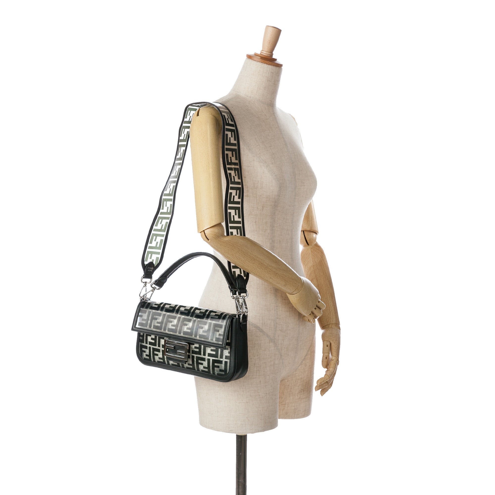 Fendi Medium Zucca PVC Baguette Satchel