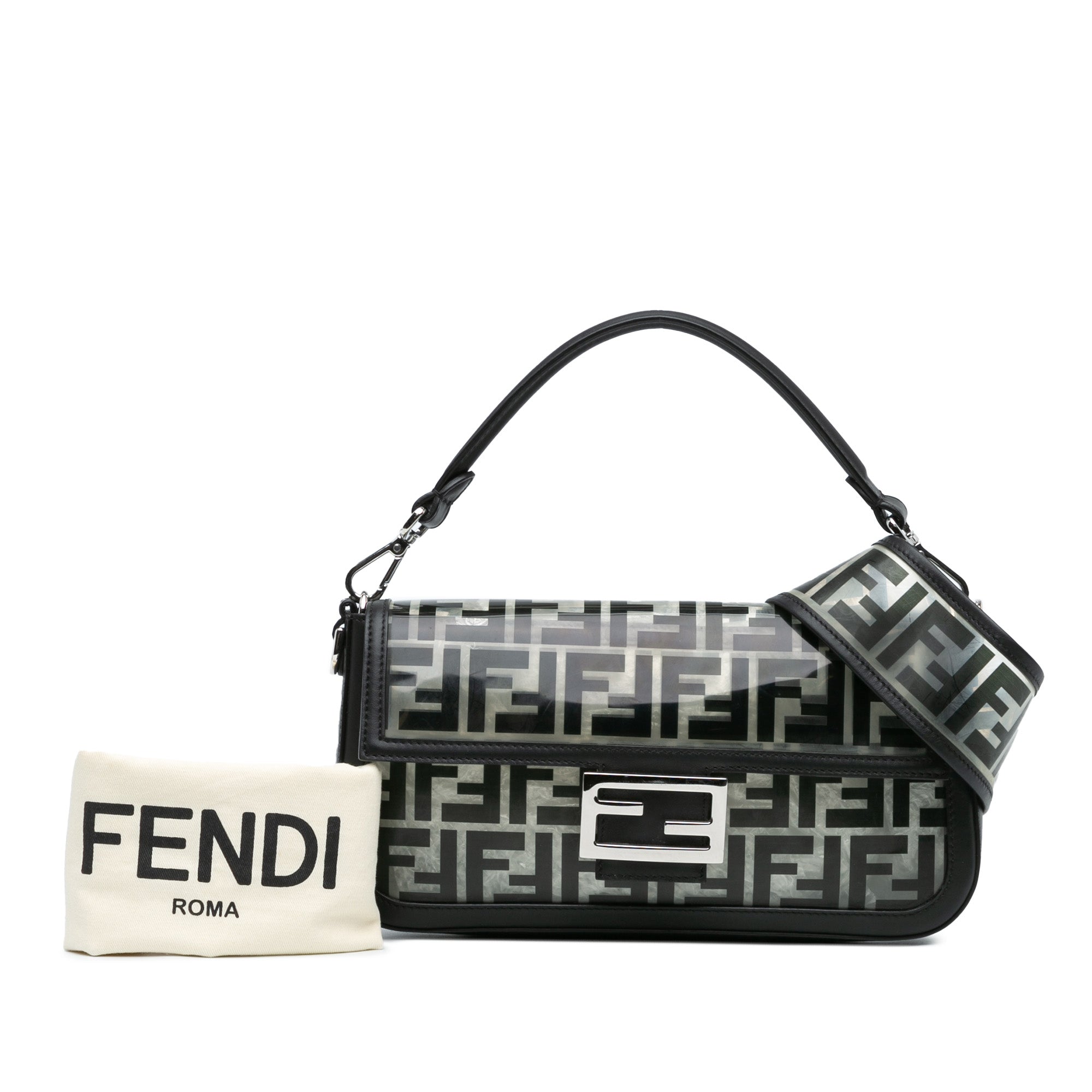 Fendi Medium Zucca PVC Baguette Satchel
