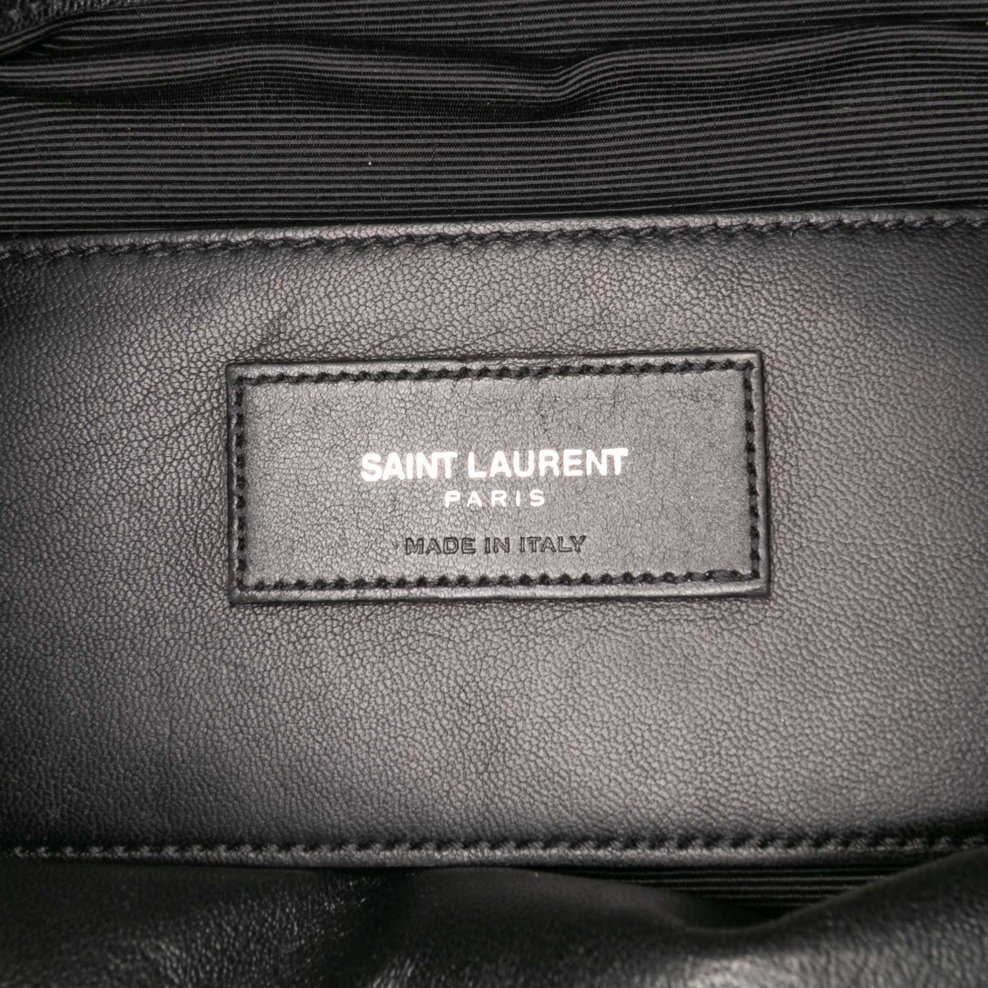 Saint Laurent Large Chevron Sheepskin Monogram College Bag