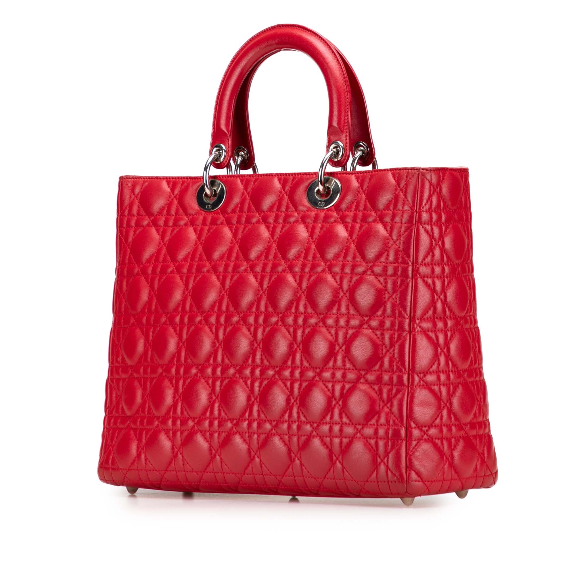 Dior Large Lambskin Cannage Lady Dior