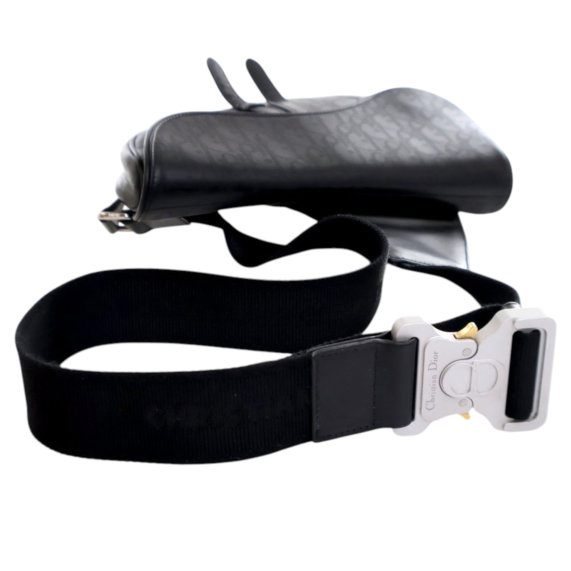 Dior Oblique Perforated Calfskin Galaxy Saddle Bag
