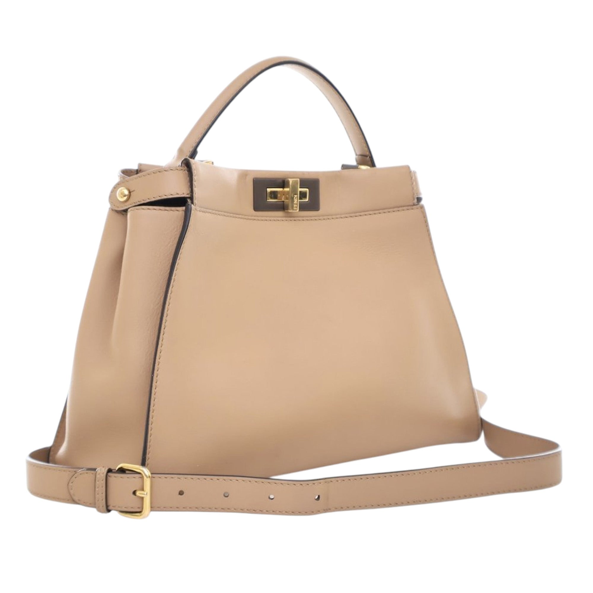 Fendi Medium Leather Peekaboo Iconic Satchel