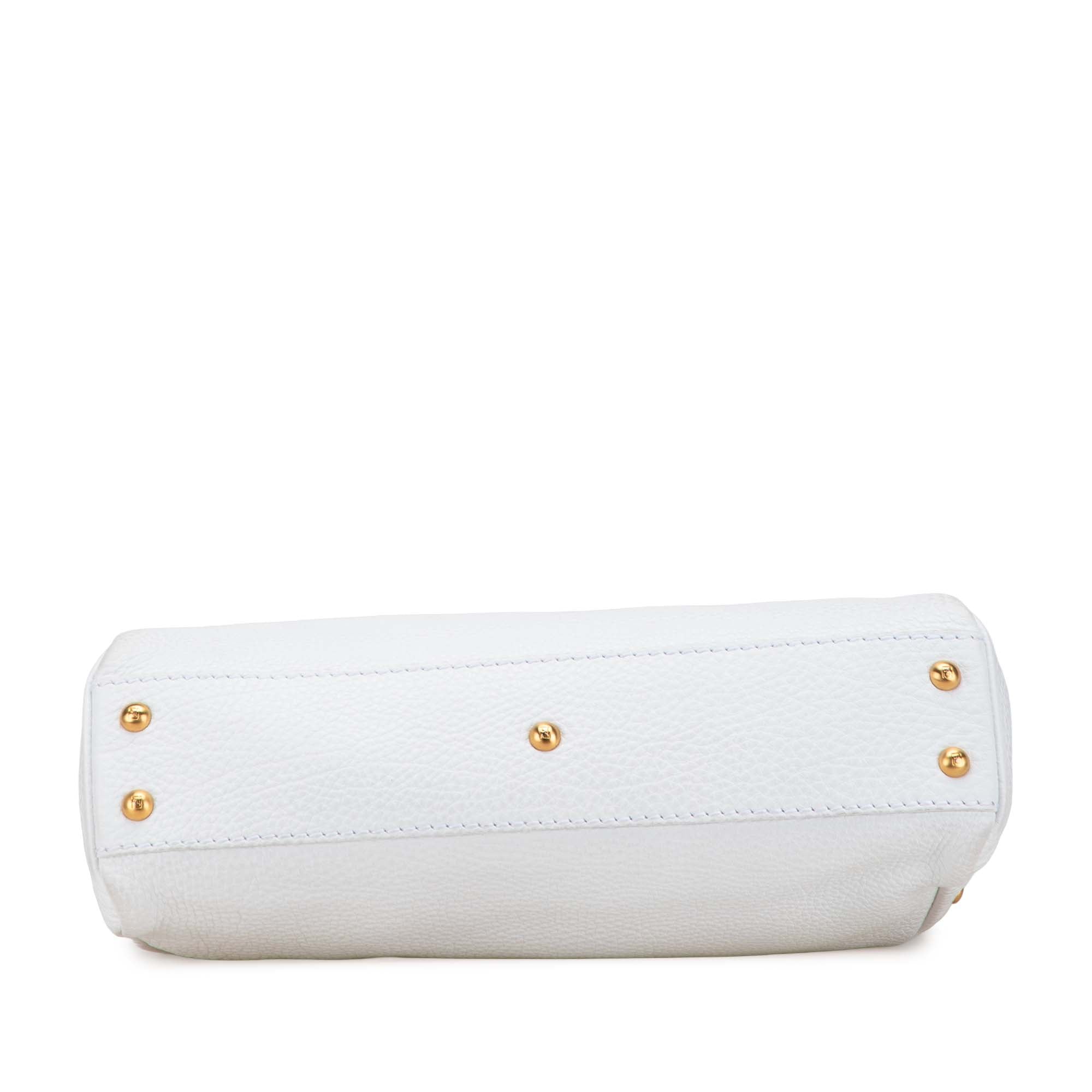 Fendi Medium Pebbled Leather Peekaboo Satchel