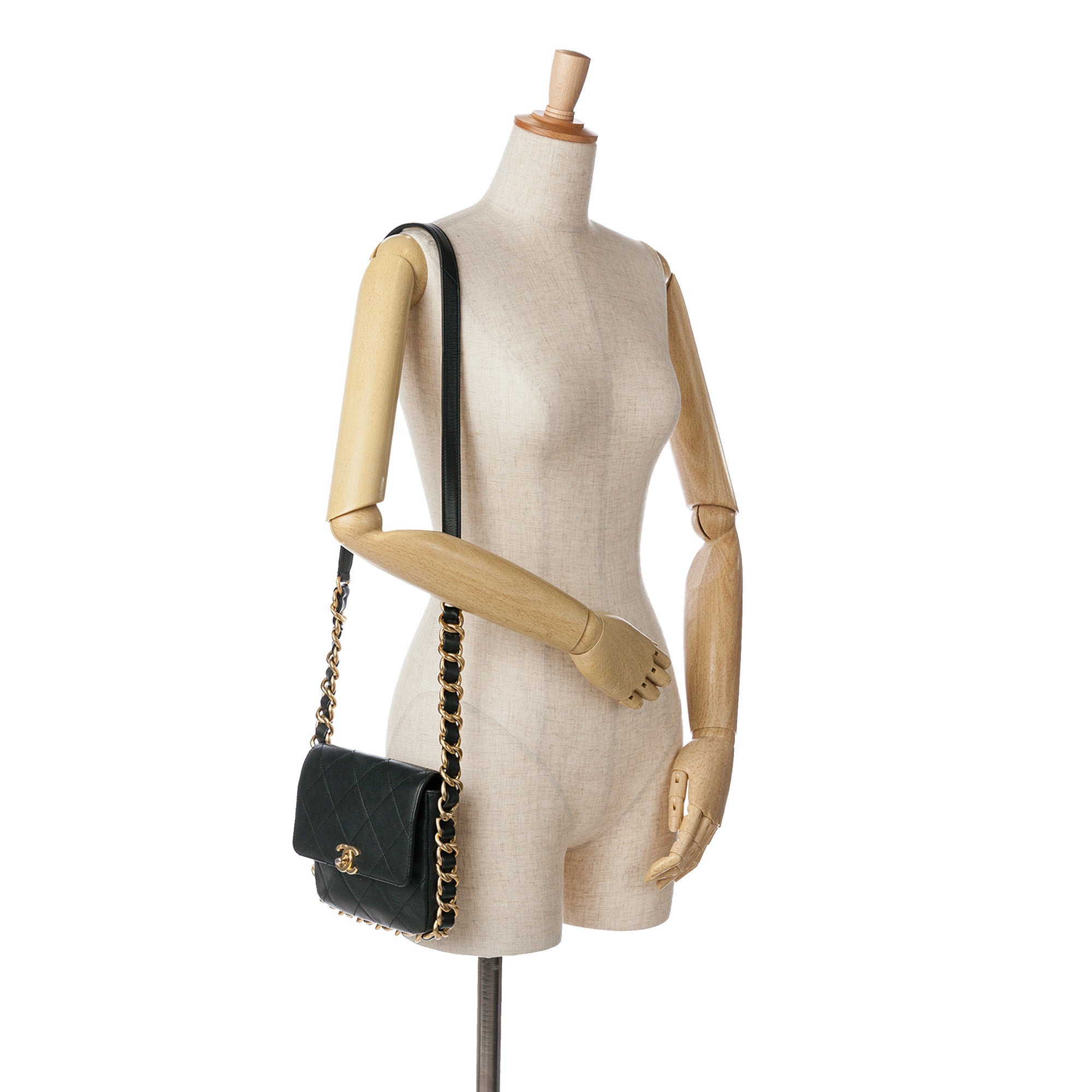 Chanel Small Quilted Calfskin Framing Chain Flap