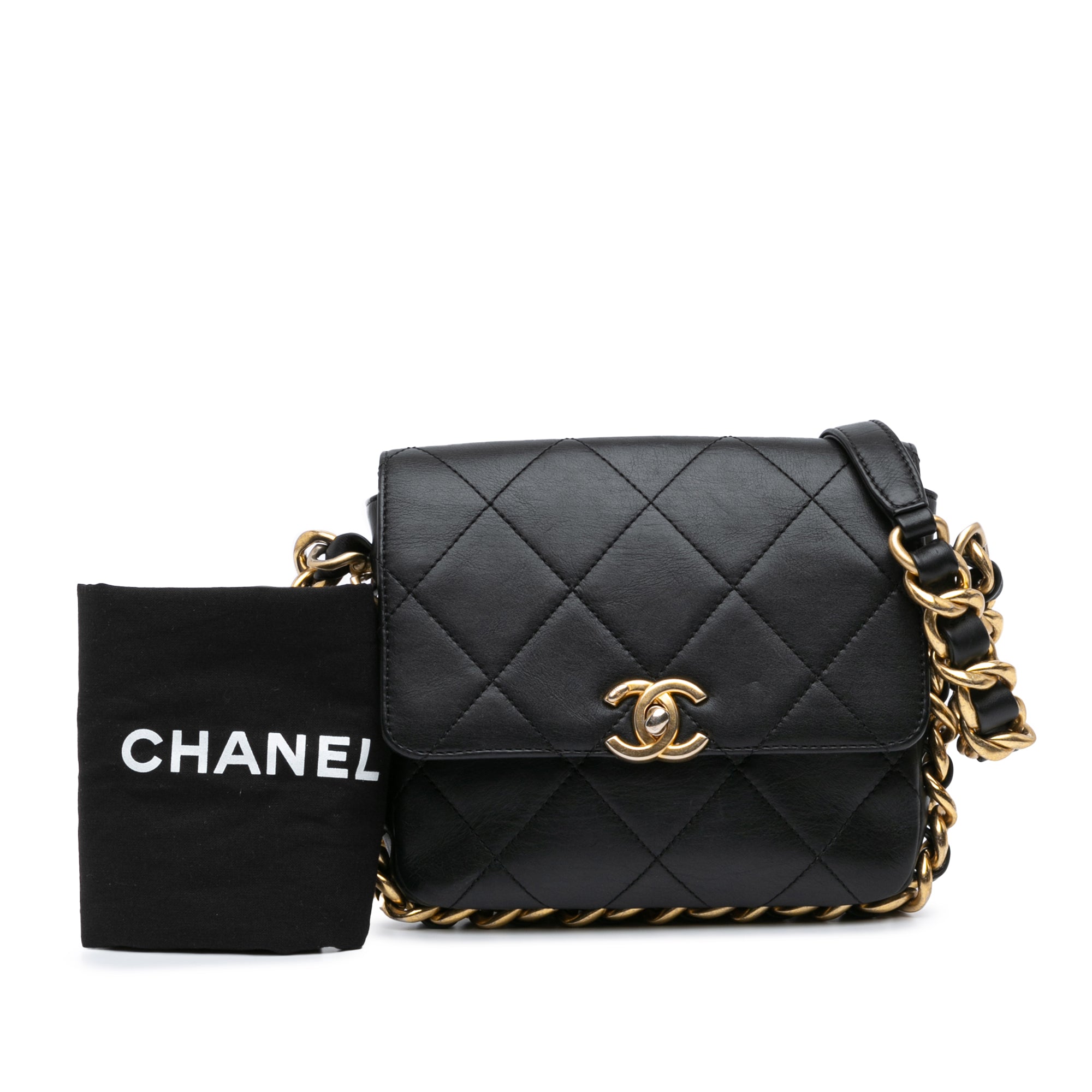 Chanel Small Quilted Calfskin Framing Chain Flap