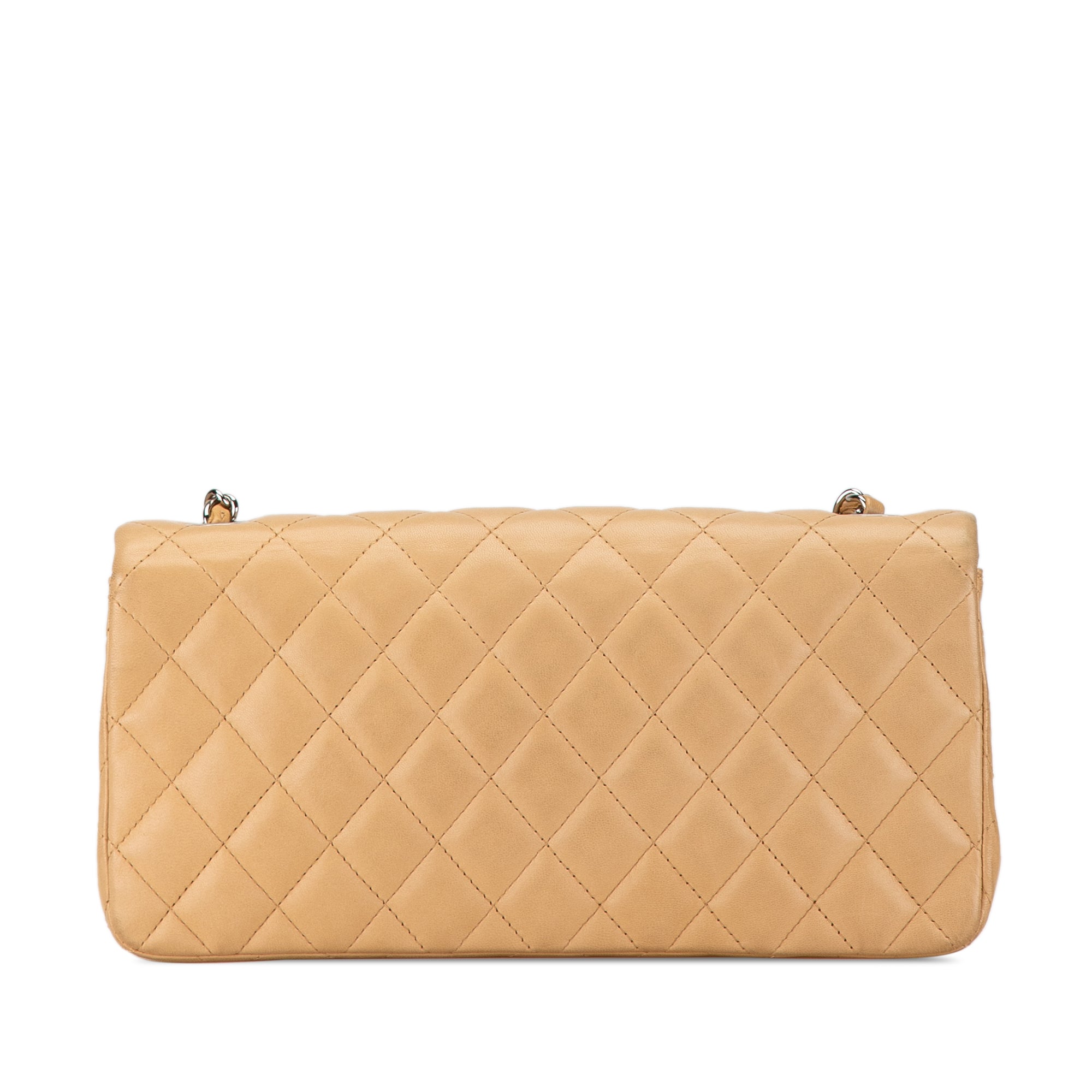 Chanel CC Lambskin East West Single Flap
