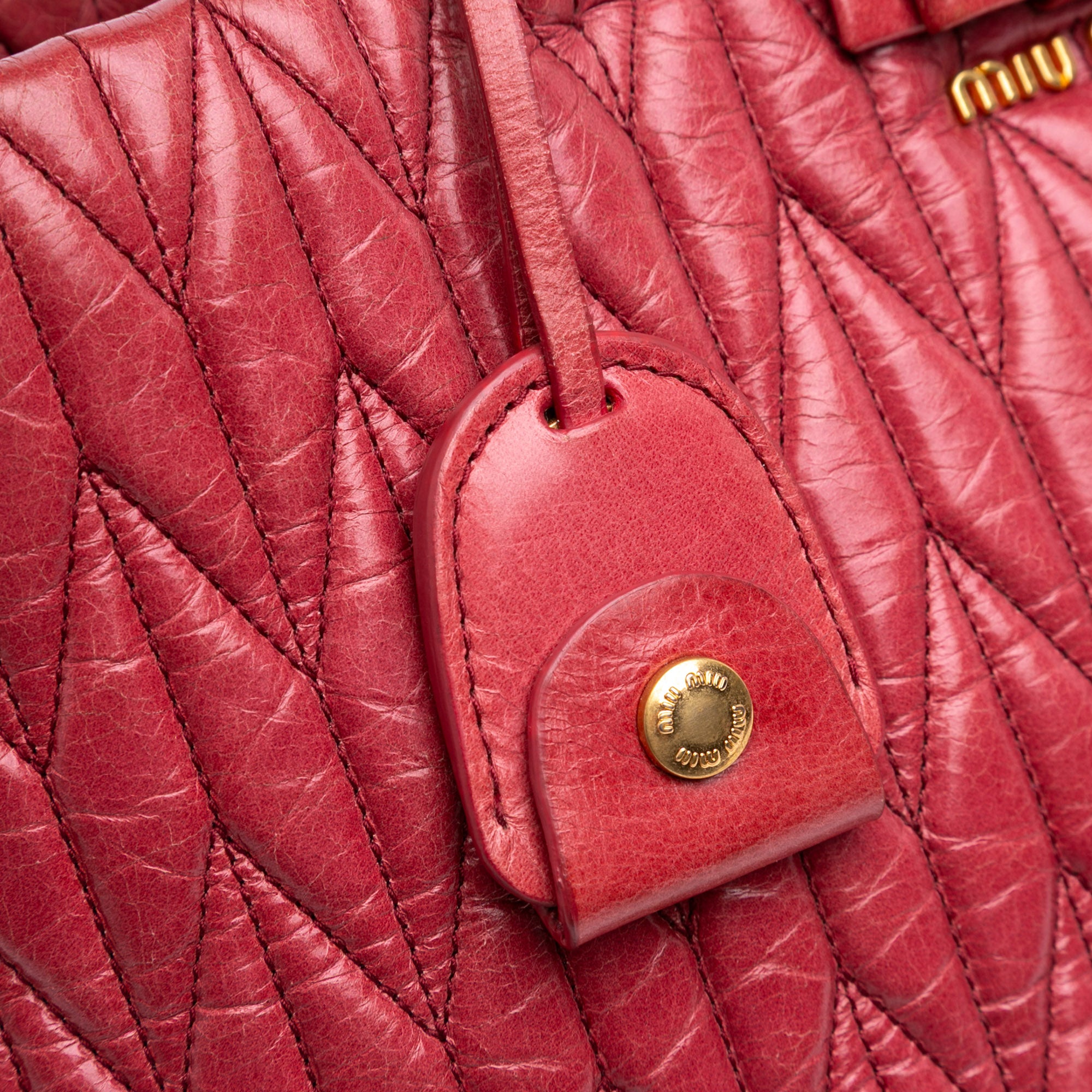 Miu Miu Matelasse Lambskin Satchel