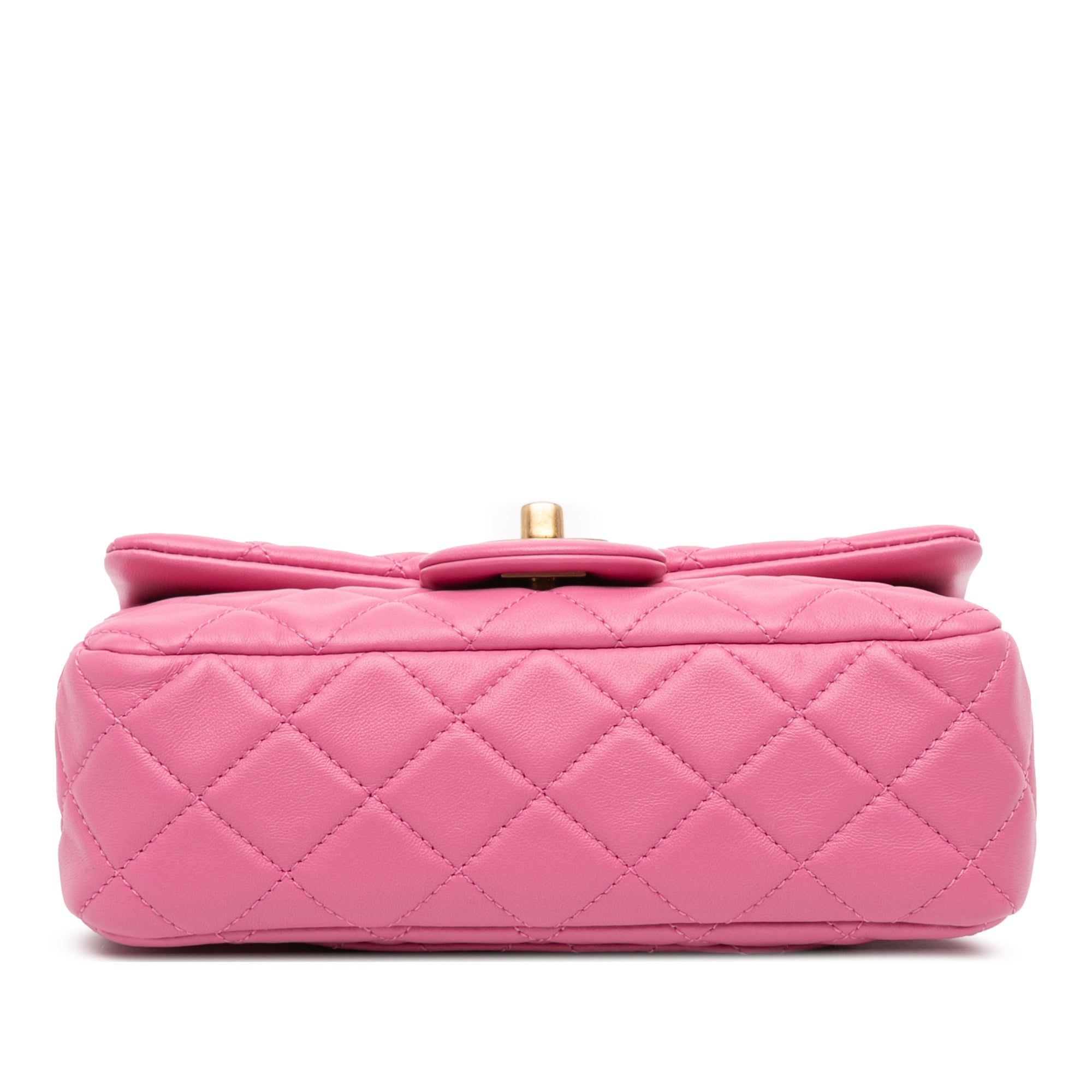 Chanel Mini Rectangular Classic Lambskin Pearl Crush Single Flap