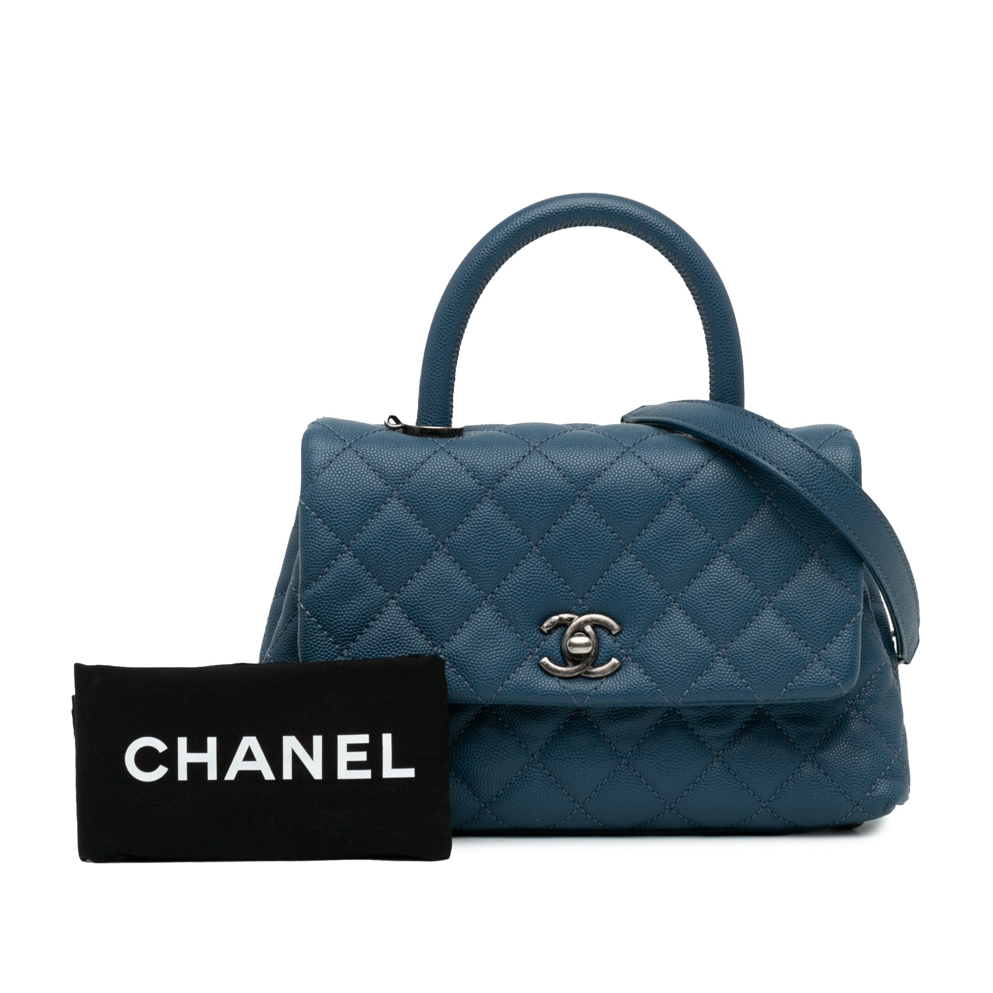 Chanel Mini Quilted Caviar Coco Top Handle Bag