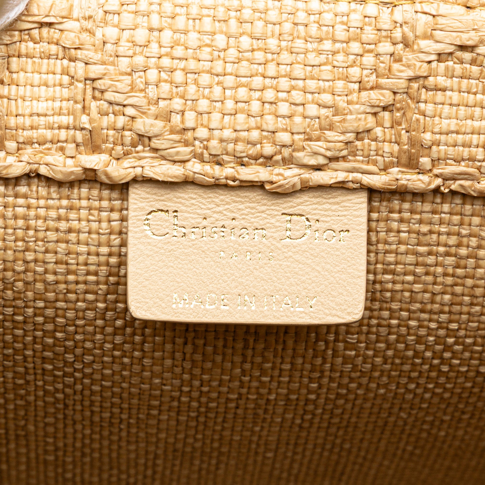 Dior Small Raffia Cannage Book Tote