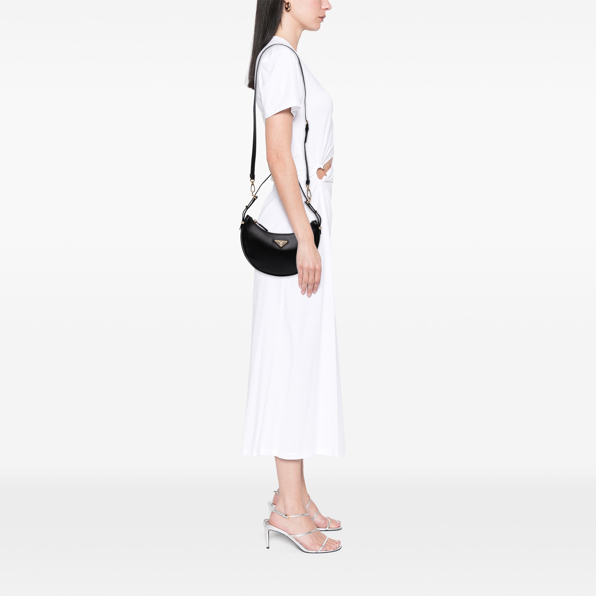 Prada Small Soft Calf Arque Satchel