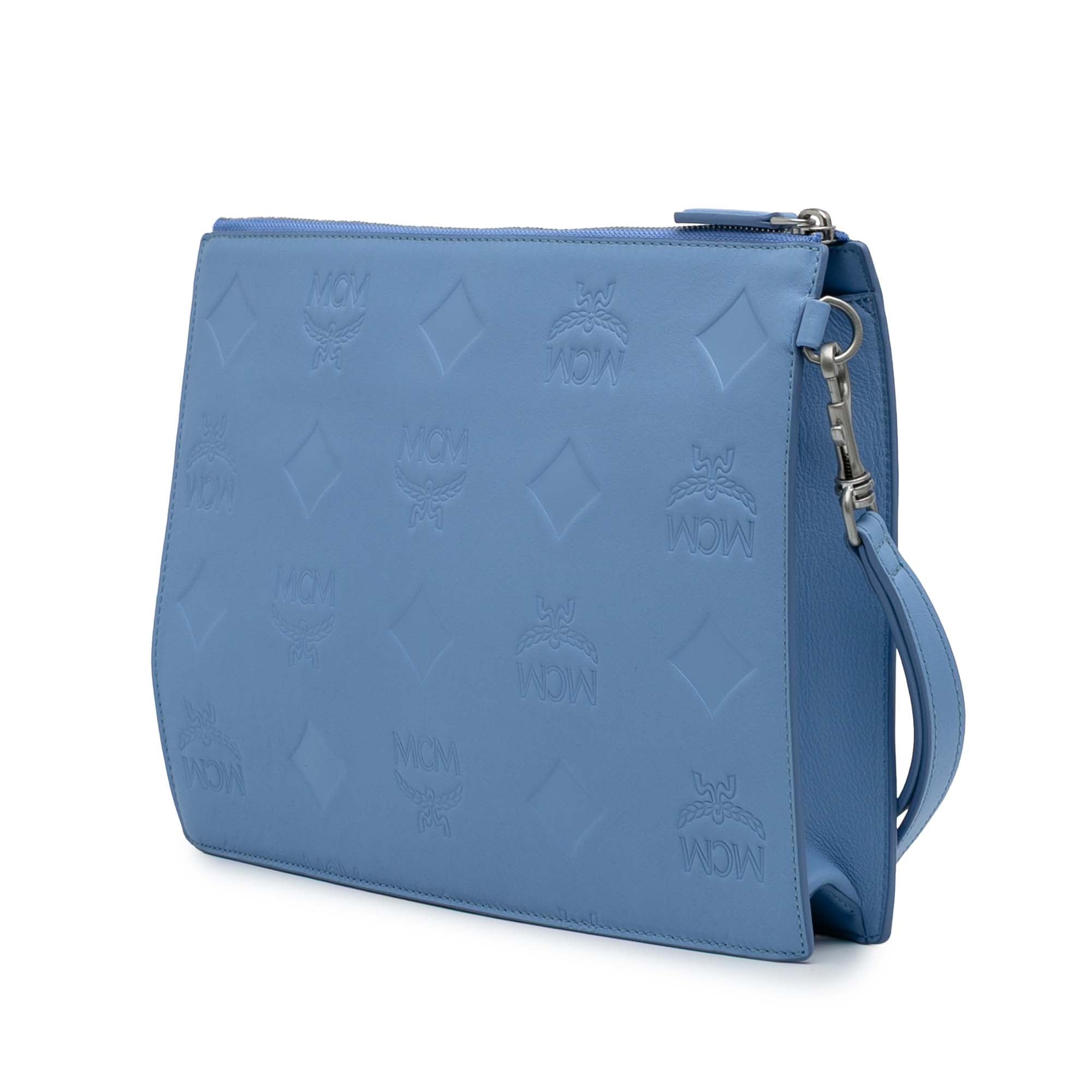 MCM Leather Aren Zip Pouch