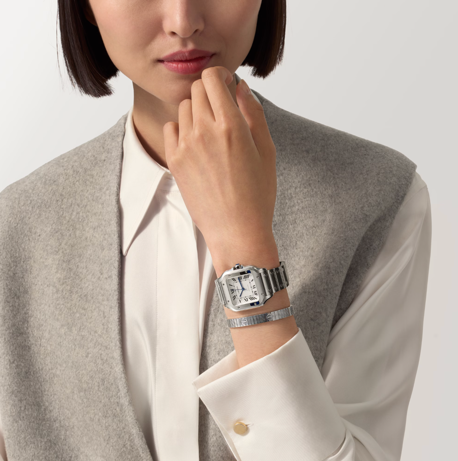 Cartier Santos de Cartier Medium Model Automatic Steel Watch