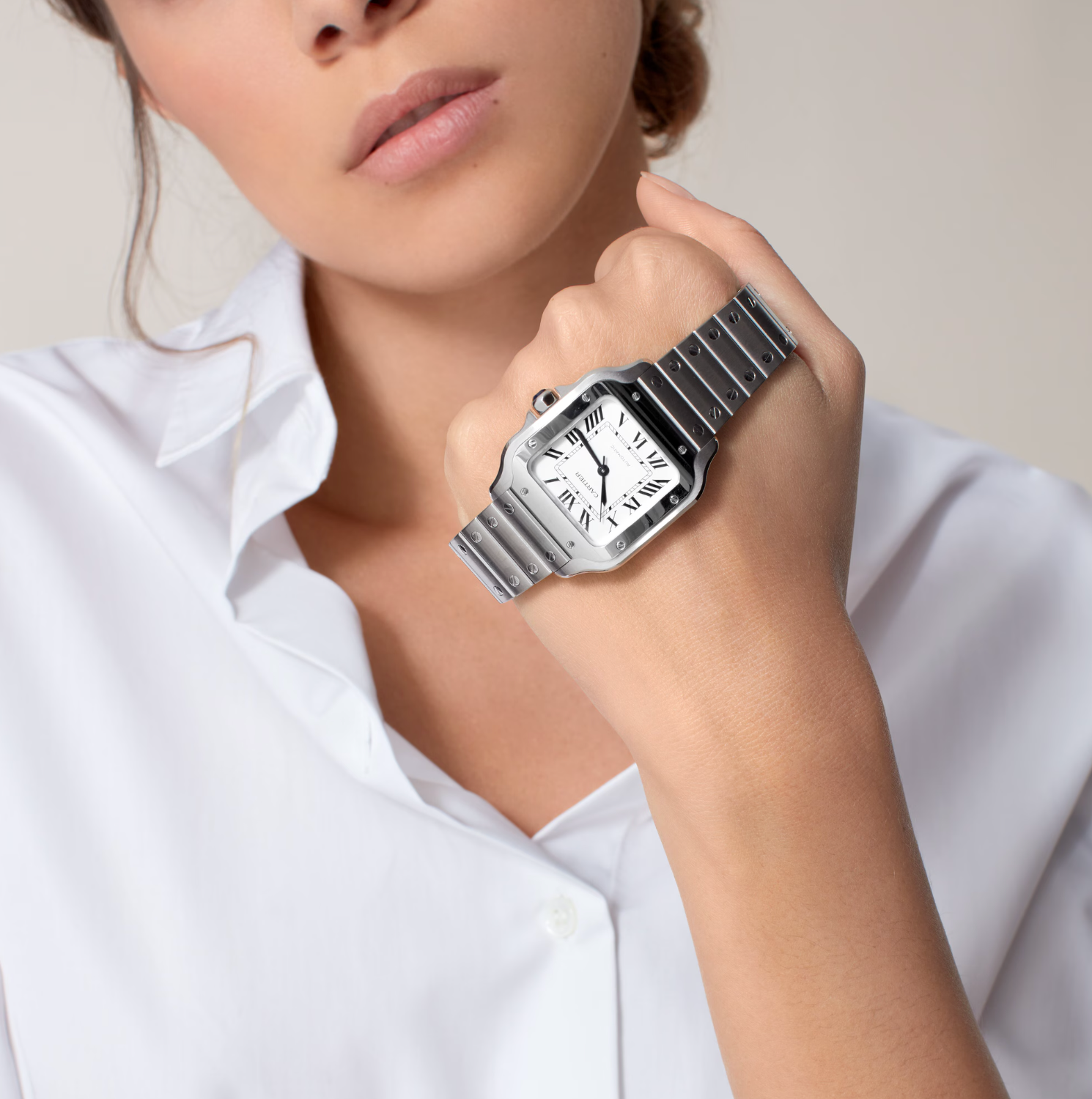 Cartier Santos de Cartier Medium Model Automatic Steel Watch