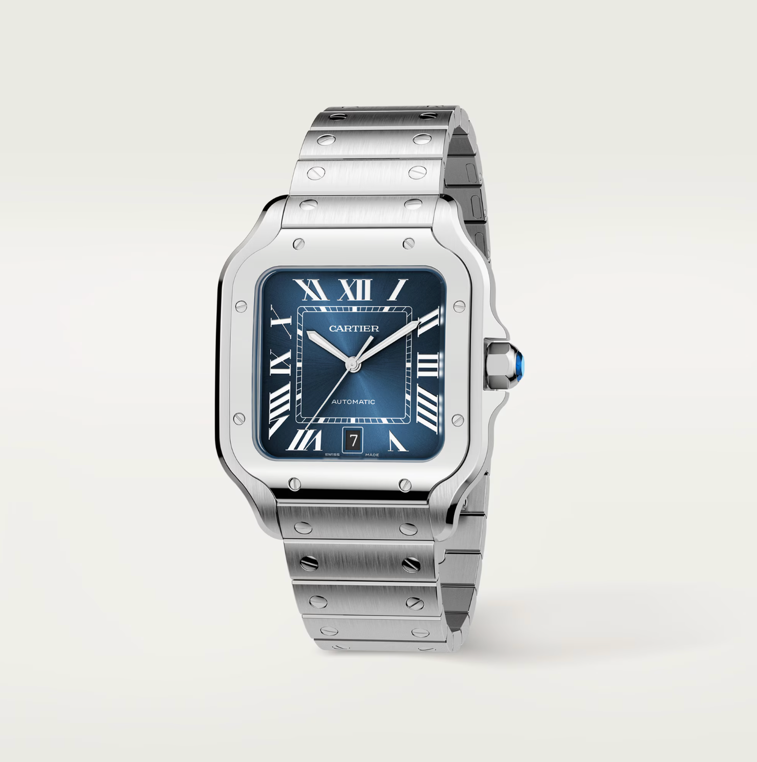 Cartier Santos de Cartier Large Model Blue Dial Automatic Watch