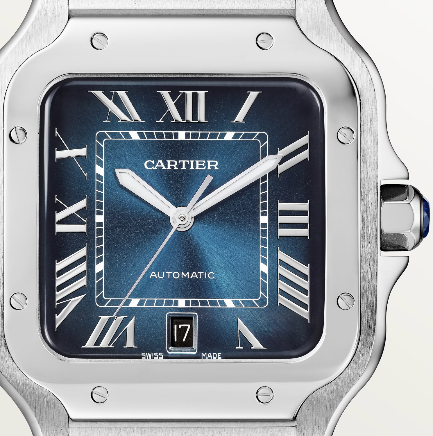 Cartier Santos de Cartier Large Model Blue Dial Automatic Watch