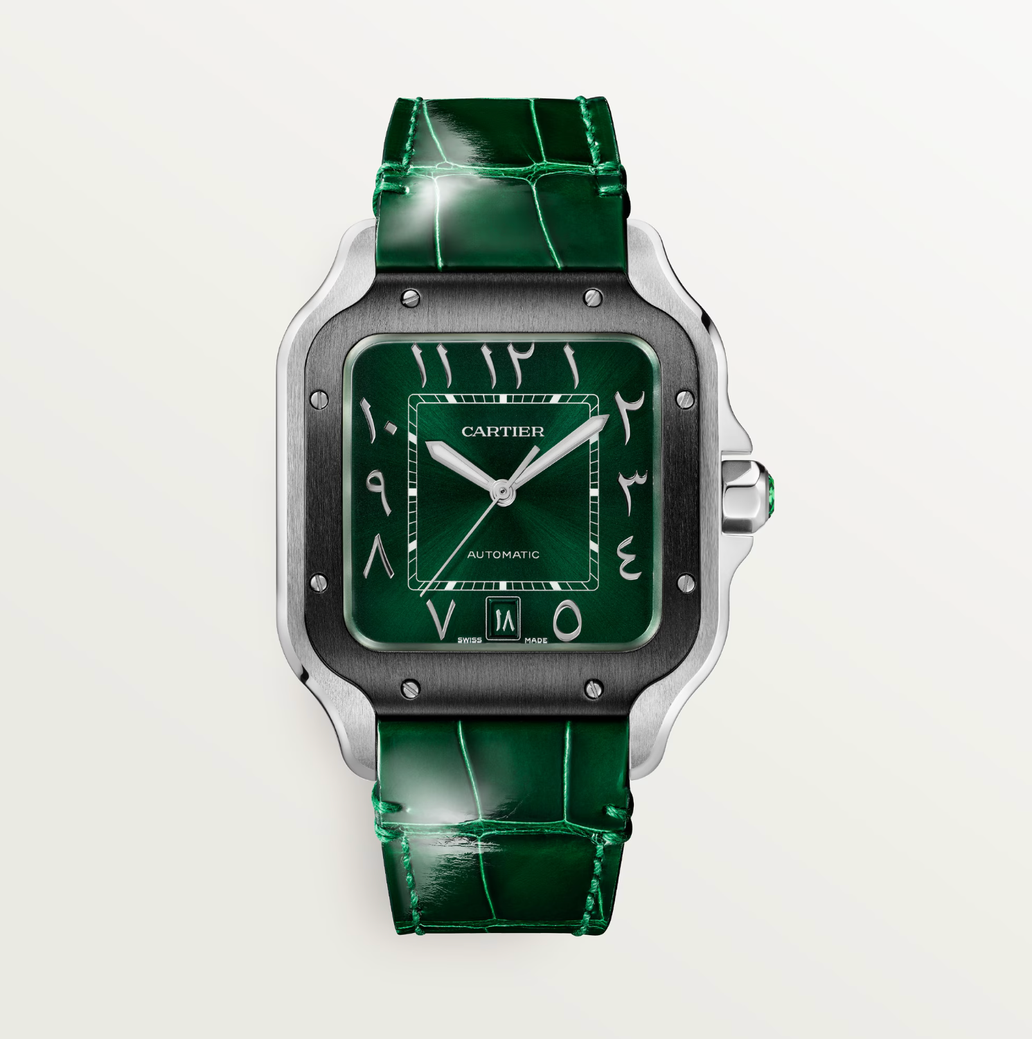 Cartier Santos de Cartier Large ADLC Green Dial Automatic Watch