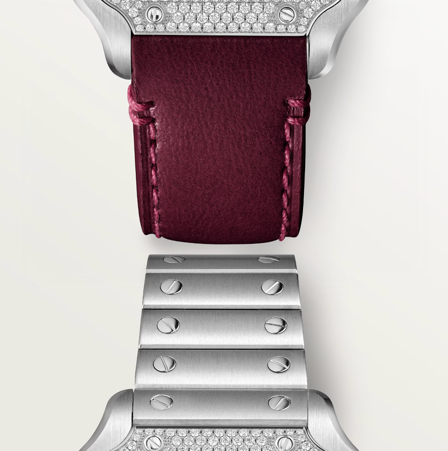 Cartier Santos de Cartier Medium Diamond Watch