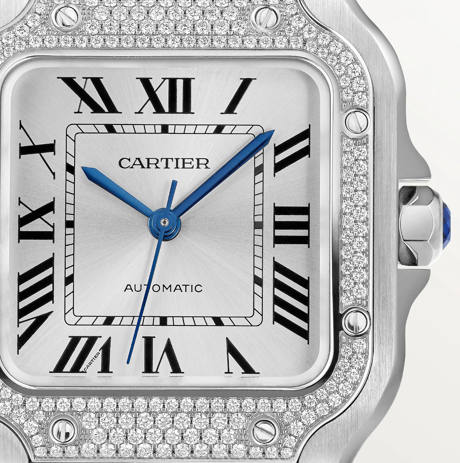 Cartier Santos de Cartier Medium Diamond Watch