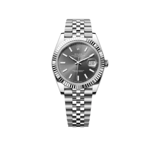 Rolex Datejust 41 Dark Rhodium Dial Fluted Jubilee 2023