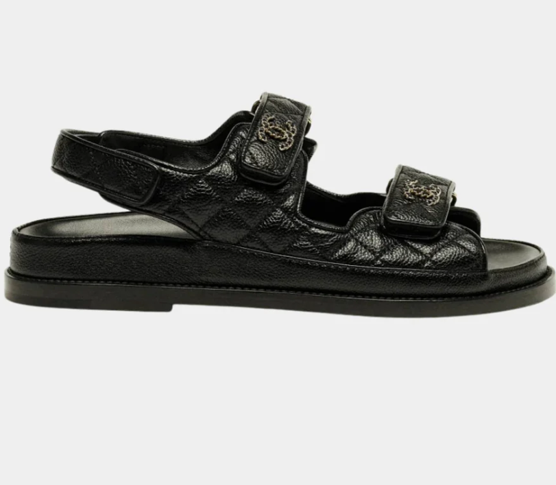 Chanel Dad Shoes in Grained Calfskin Black