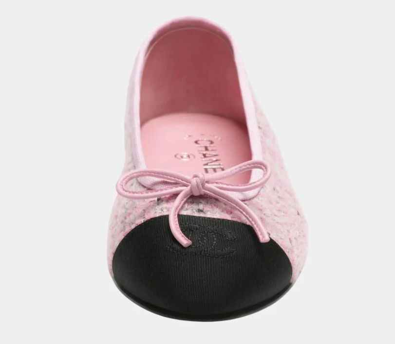 Chanel Ballerinas in Tweed & Grosgrain Pink