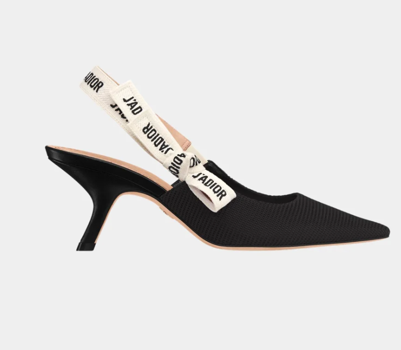 Dior J’Adior Slingback Pump in Black Technical Fabric