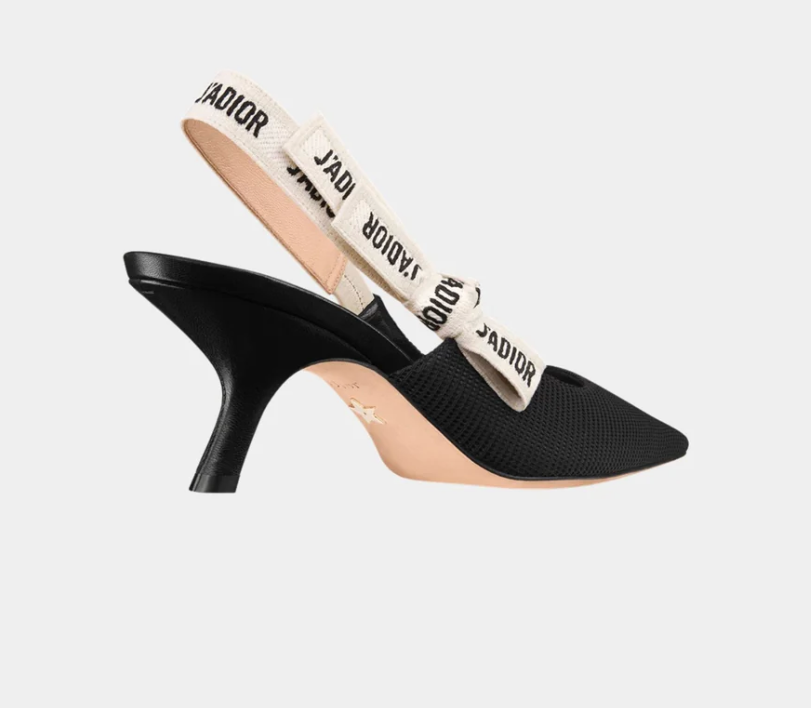 Dior J’Adior Slingback Pump in Black Technical Fabric