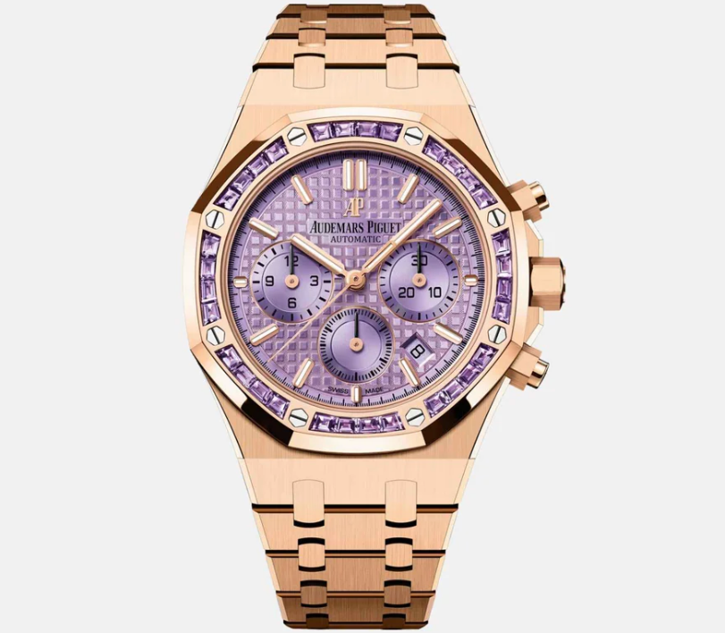 Audemars Piguet Royal Oak Selfwinding Chronograph 38mm Pink Gold Purple Dial (Pre Owned)