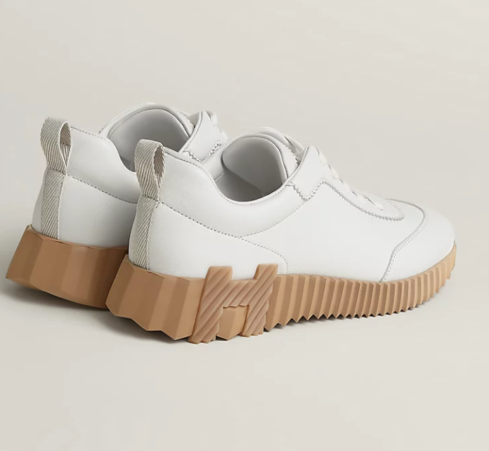 Hermès Bouncing Sneaker Sport Goatskin White Honey Sole