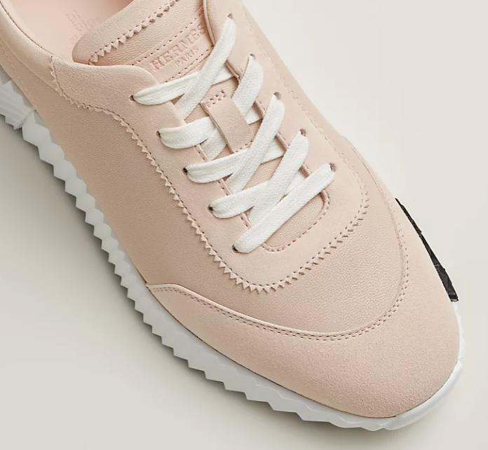 Hermès Bouncing Sneaker Sport Goatskin Rose Palomino