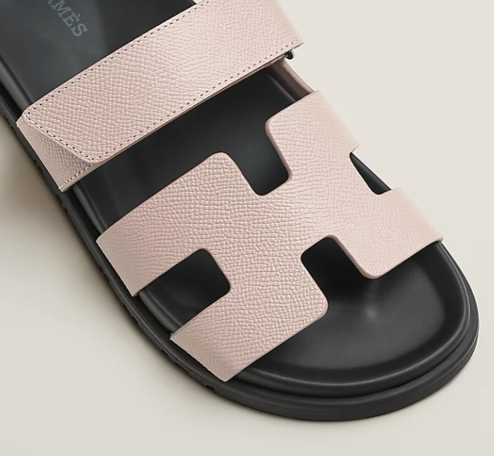 Hermès Chypre Sandal Epsom Calfskin Rose Porcelaine